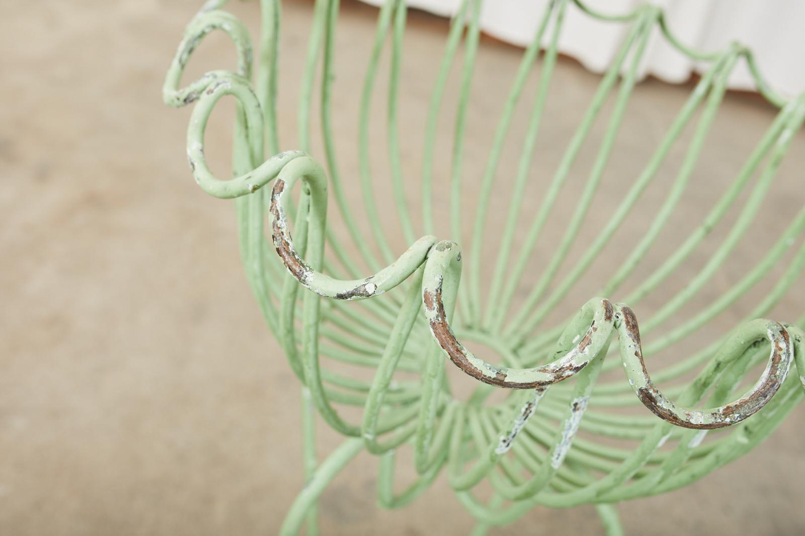 Pair of French Art Nouveau Style Iron Planters Jardinaires 5