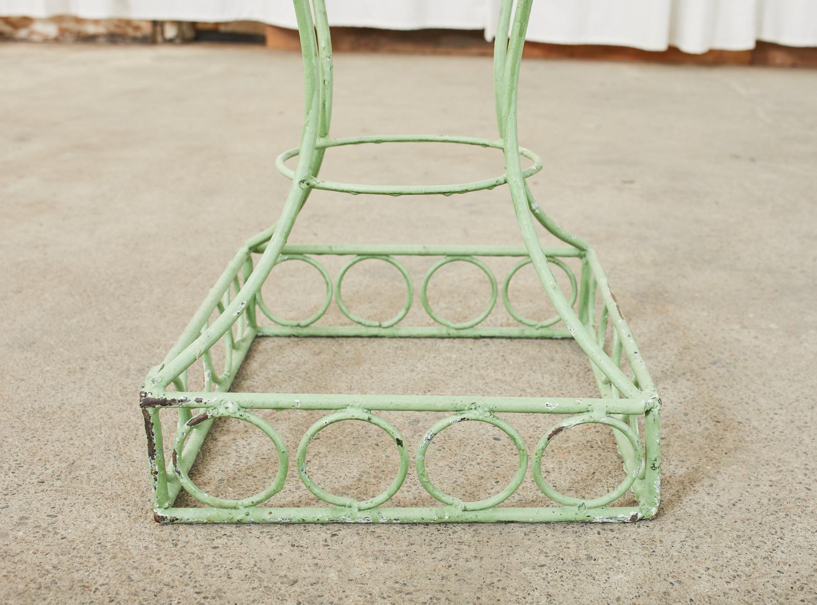 Pair of French Art Nouveau Style Iron Planters Jardinaires 4