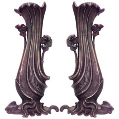 Pair of French Art Nouveau Vases