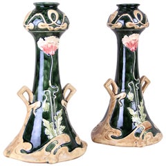 Antique Pair of French Art Nouveau Vases, France, circa 1900