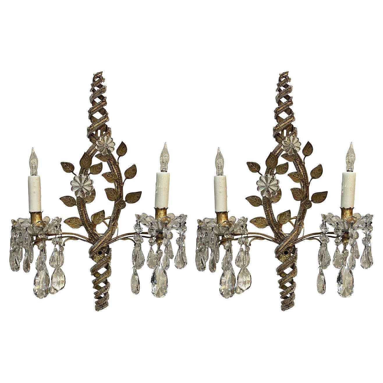 Pair of French Bagues Sconces