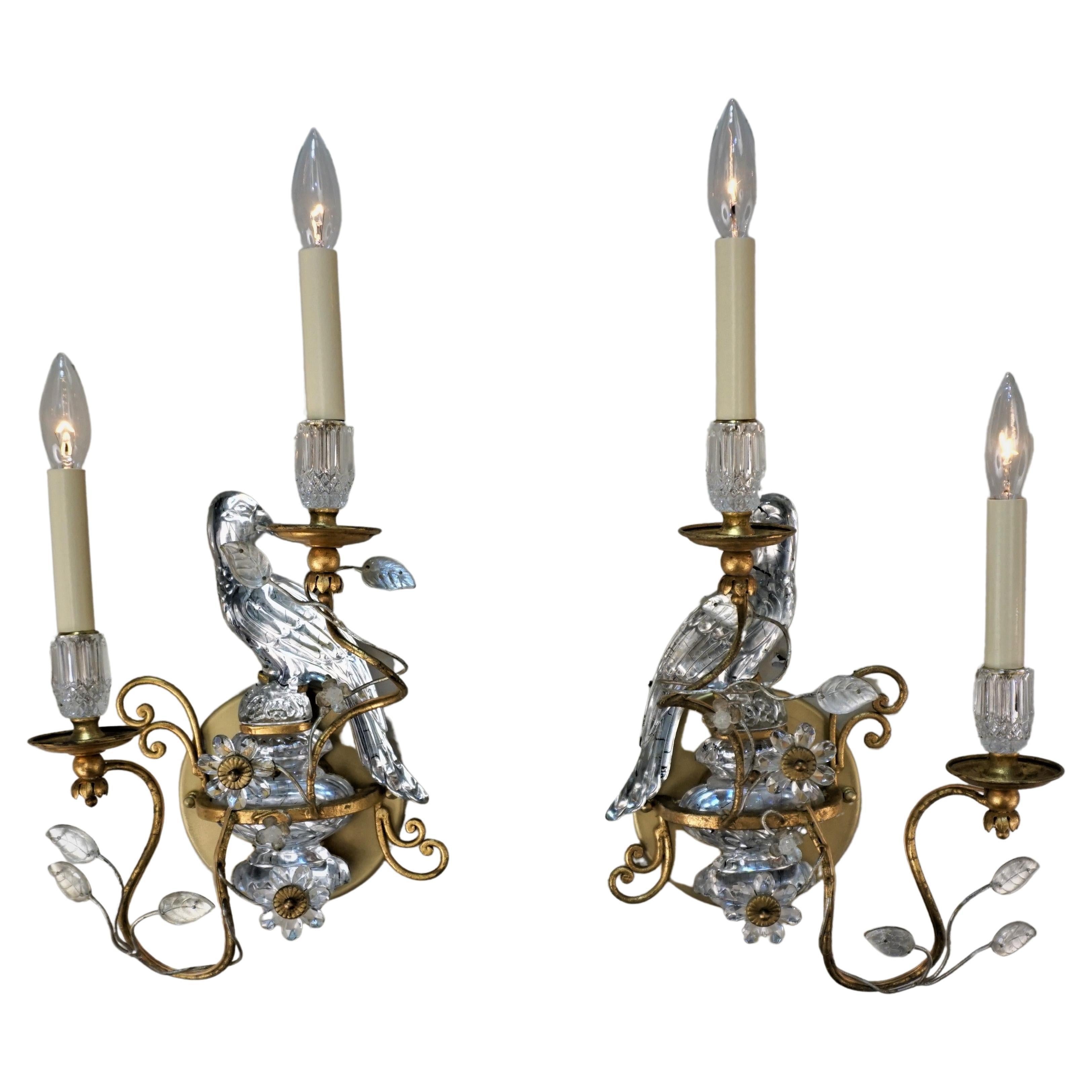 Pair of French Bagues Wall Sconce For Sale