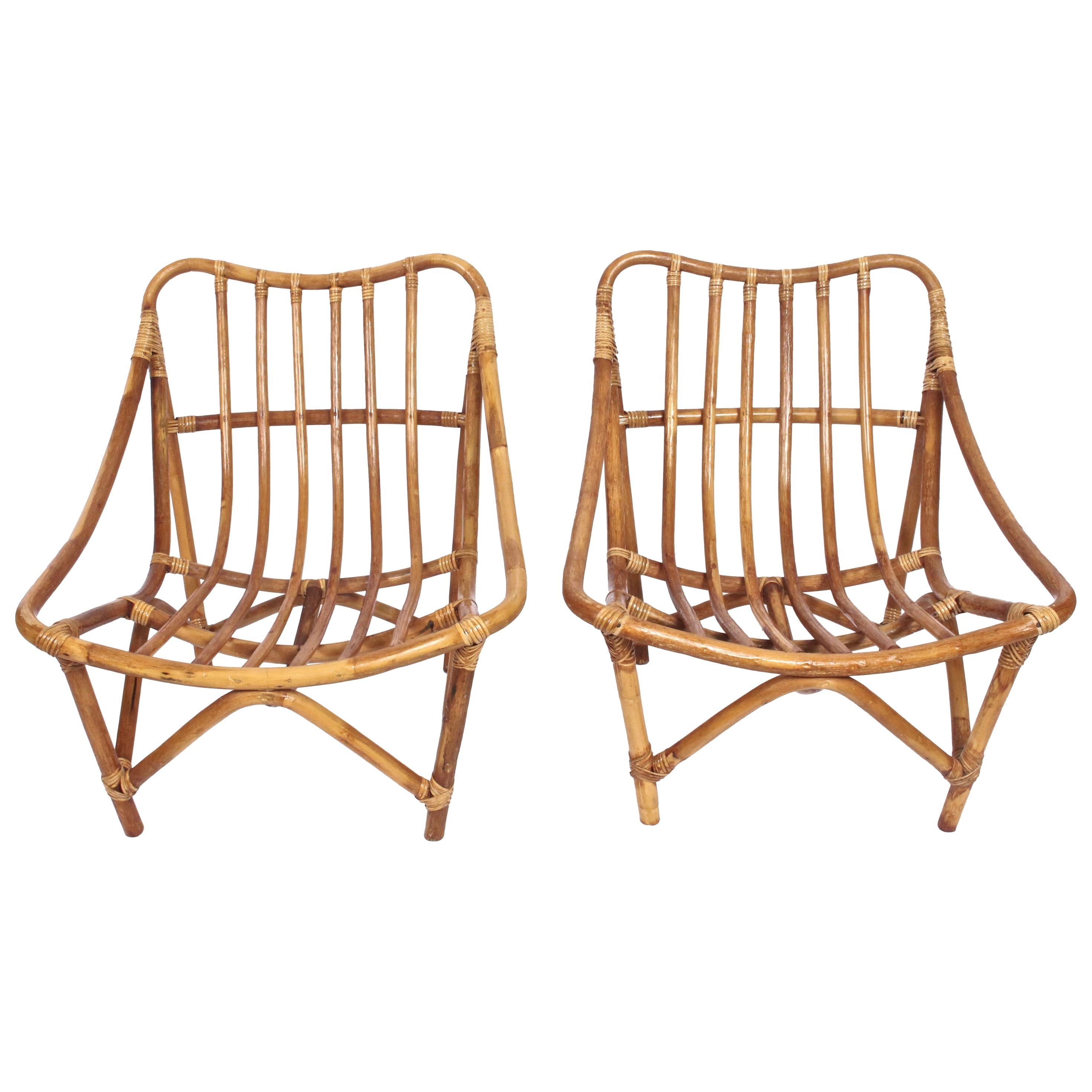 Round Bamboo Chair at 1stdibs
