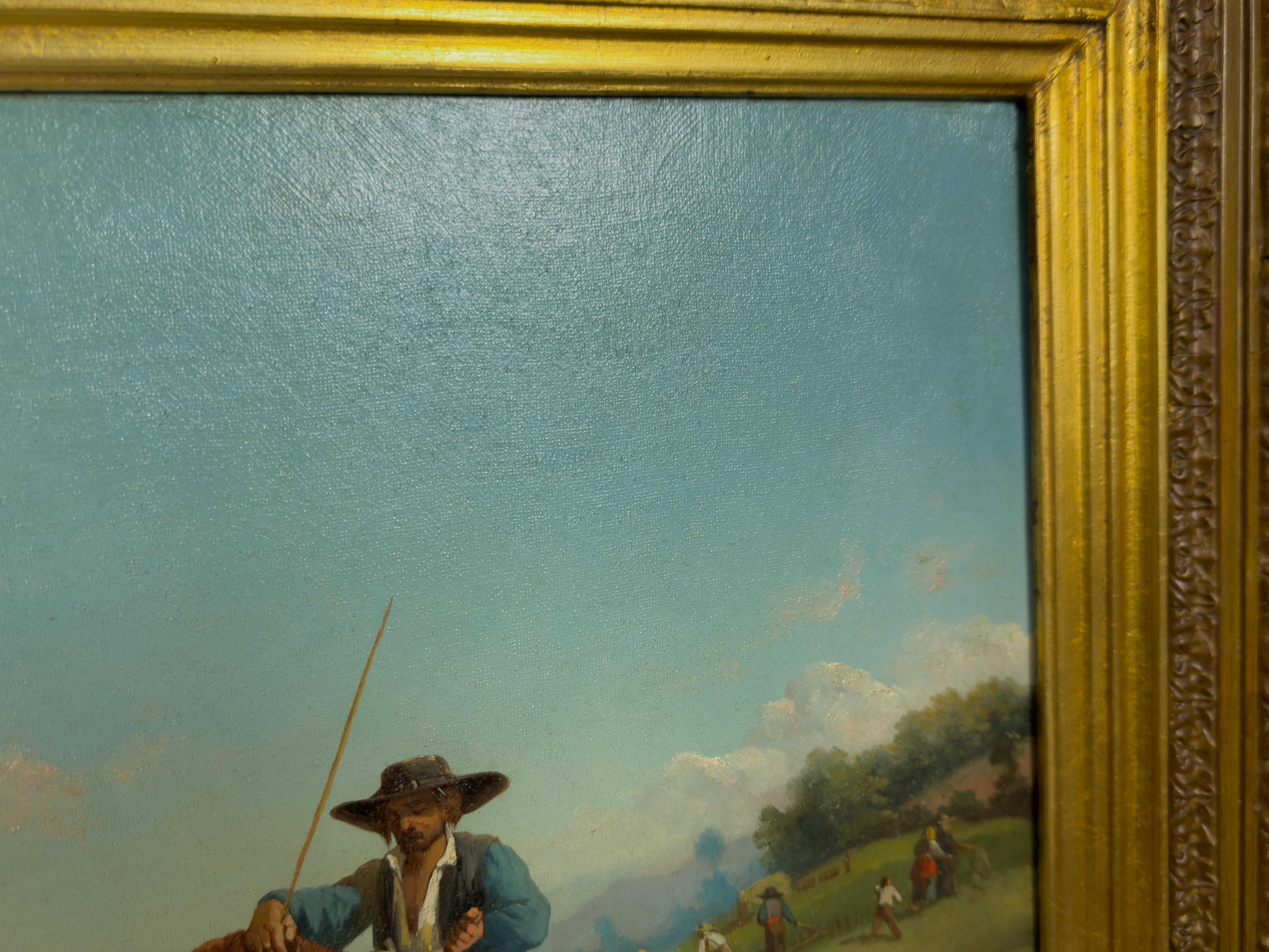 Coppia di dipinti francesi di Barbizon, dopo Rosa Bonheur e Charles Ceramano in vendita 3