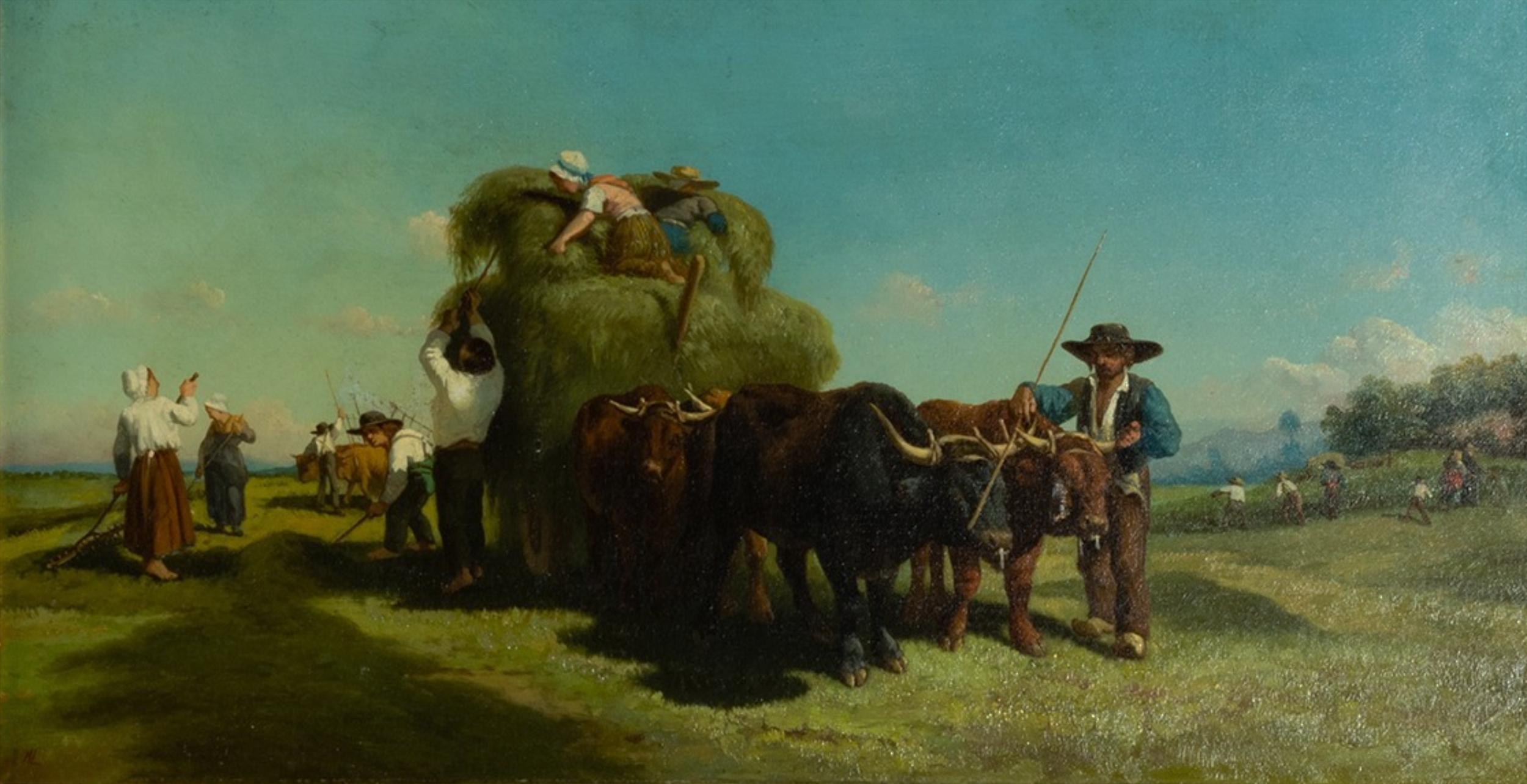 Coppia di dipinti francesi di Barbizon, dopo Rosa Bonheur e Charles Ceramano in vendita 6