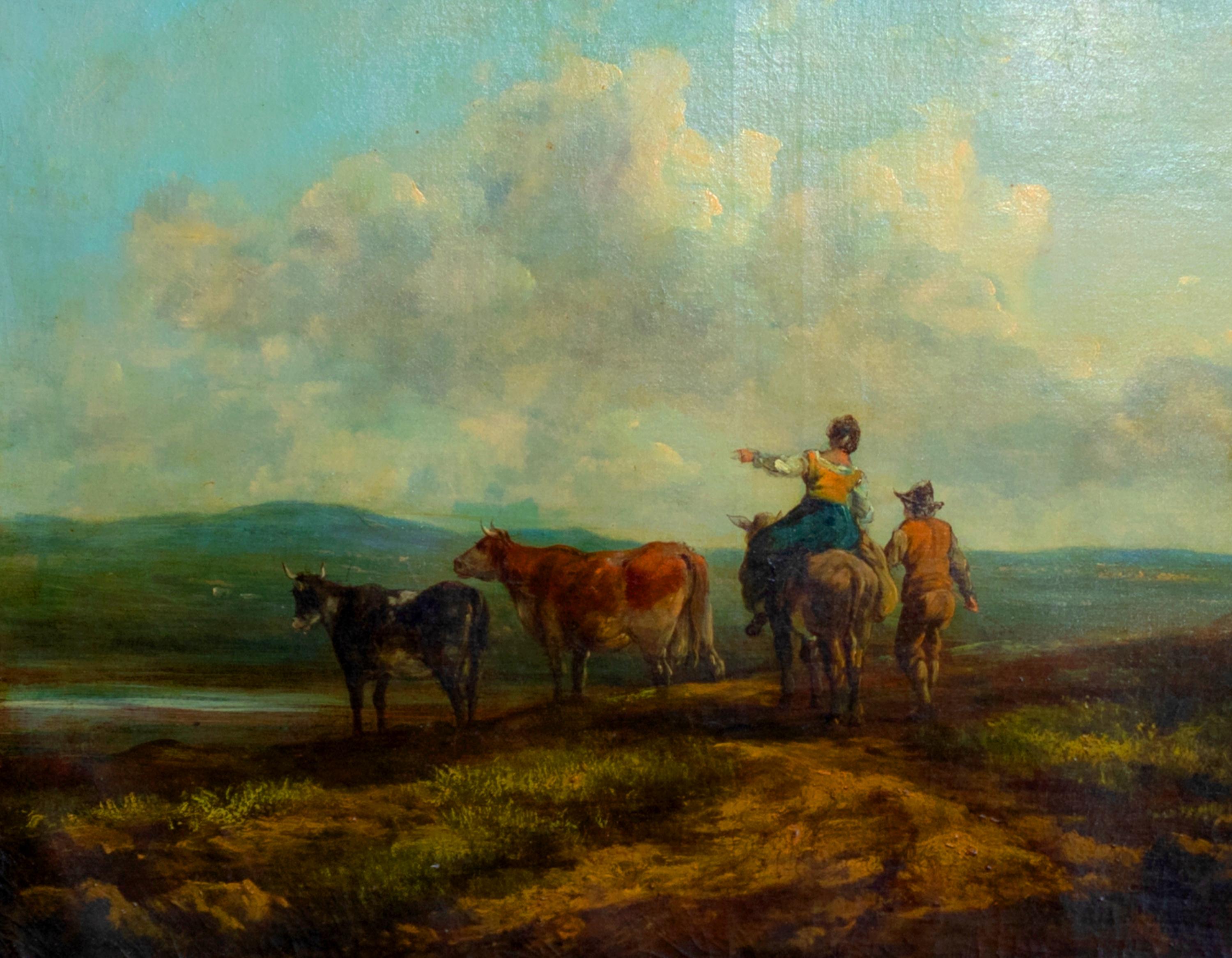 Coppia di dipinti francesi di Barbizon, dopo Rosa Bonheur e Charles Ceramano in vendita 12