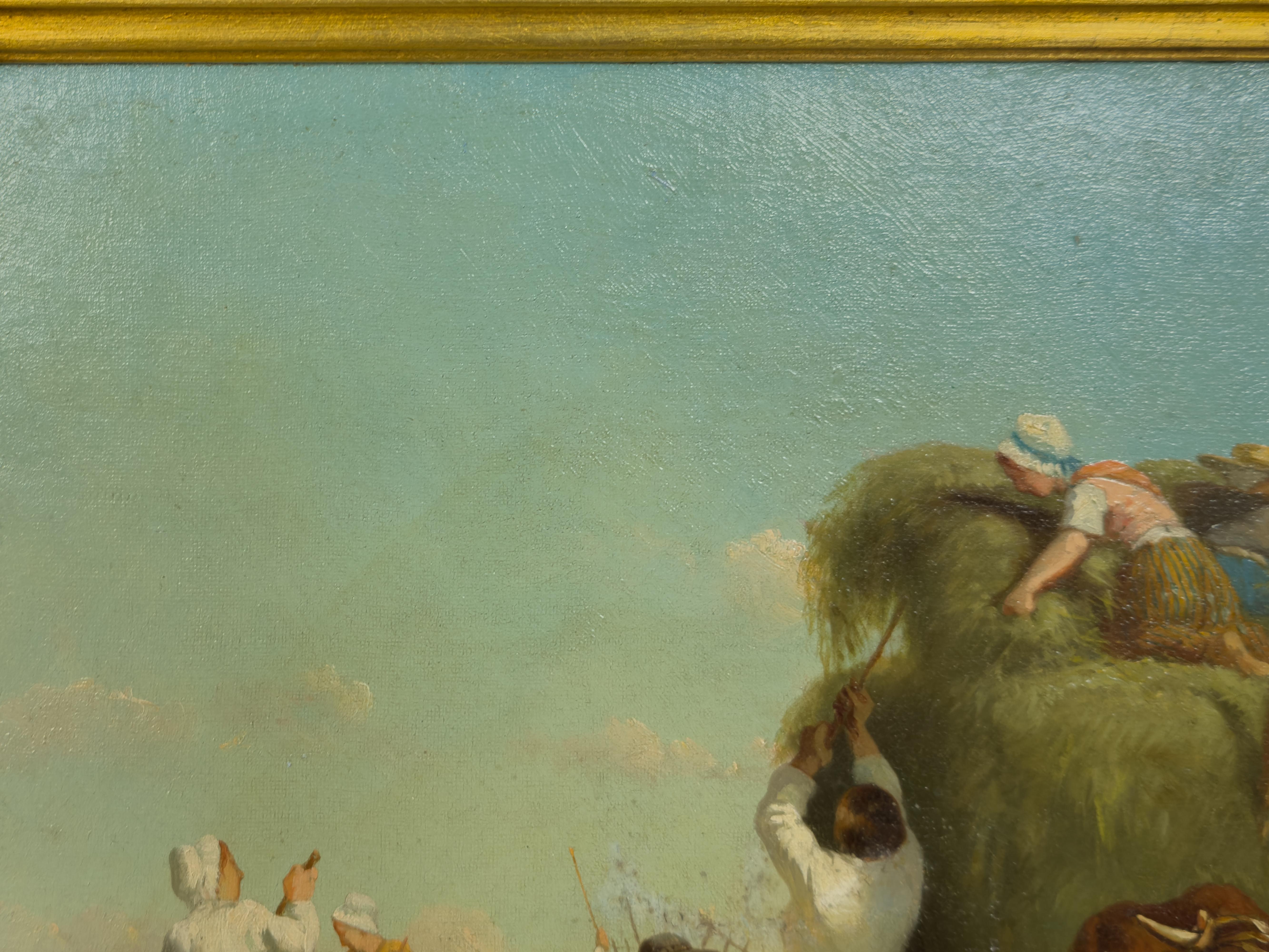 XIX secolo Coppia di dipinti francesi di Barbizon, dopo Rosa Bonheur e Charles Ceramano in vendita