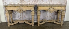 Pair of French Baroque Louis XIV Style Console Tables