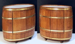 Pair of French Barrel Tables or Bar Carts 'Individually Priced'