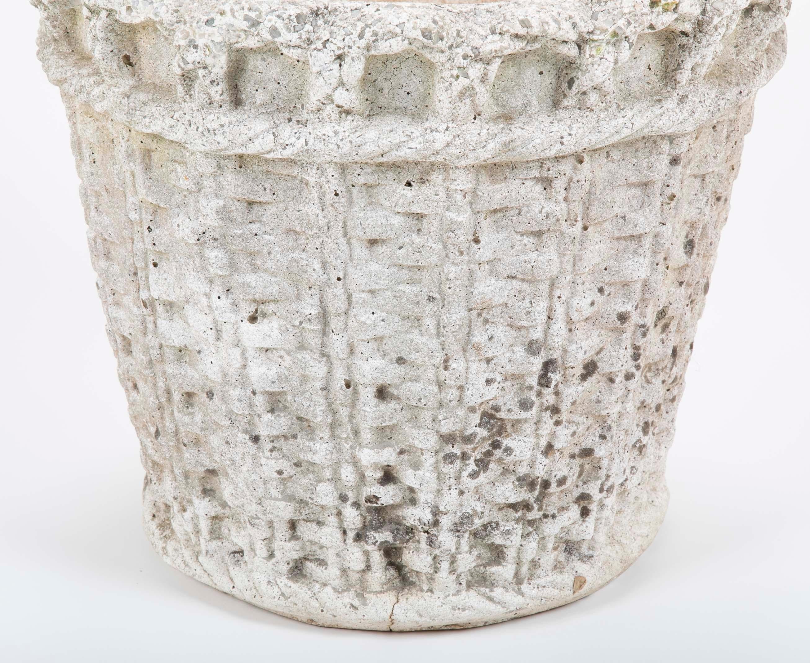 Pair of French Basket Weave Planters 1