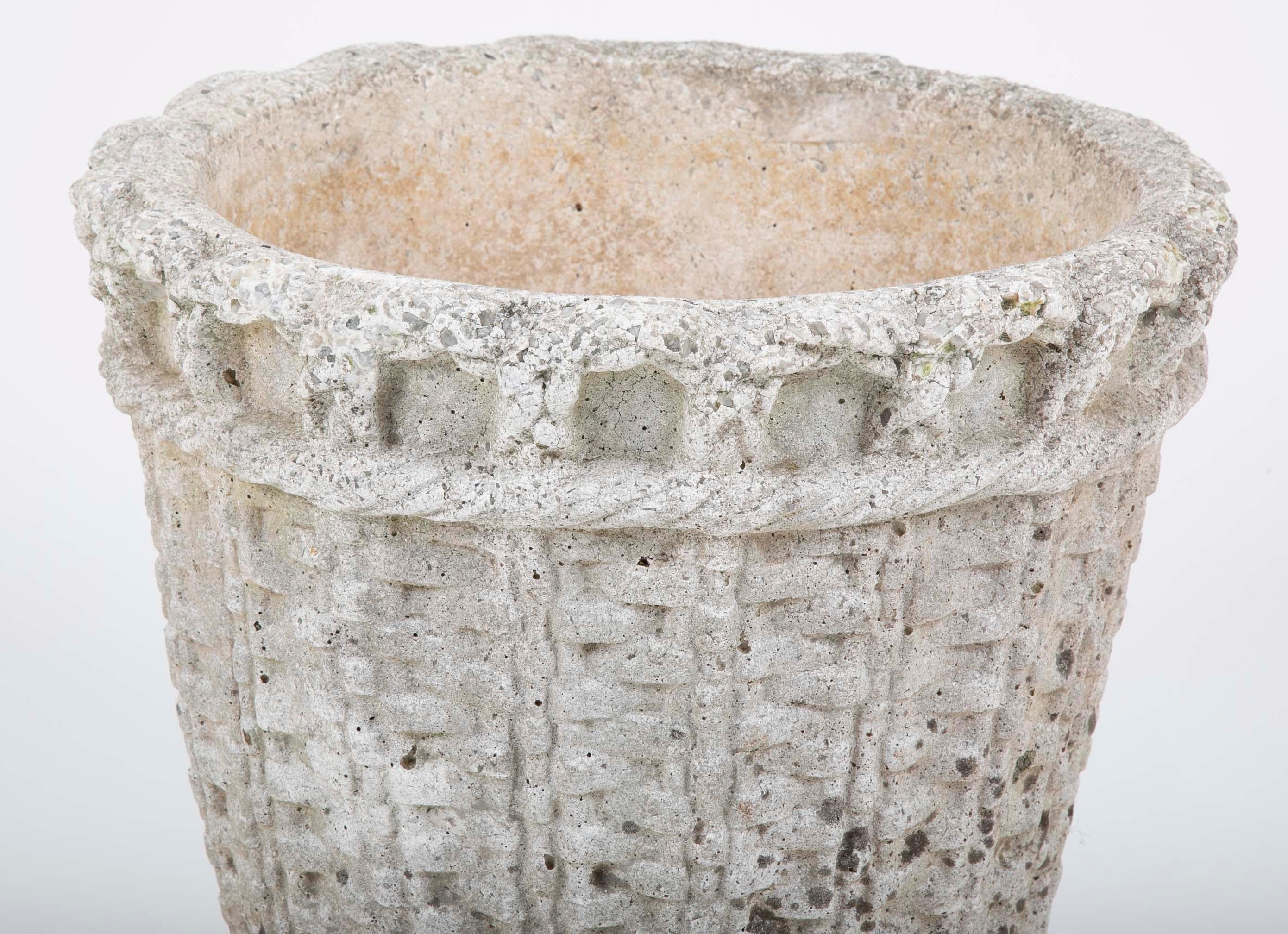 Pair of French Basket Weave Planters 2