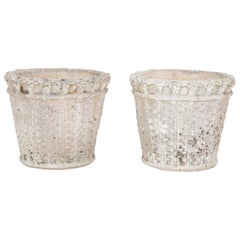 Pair of French Basket Weave Planters