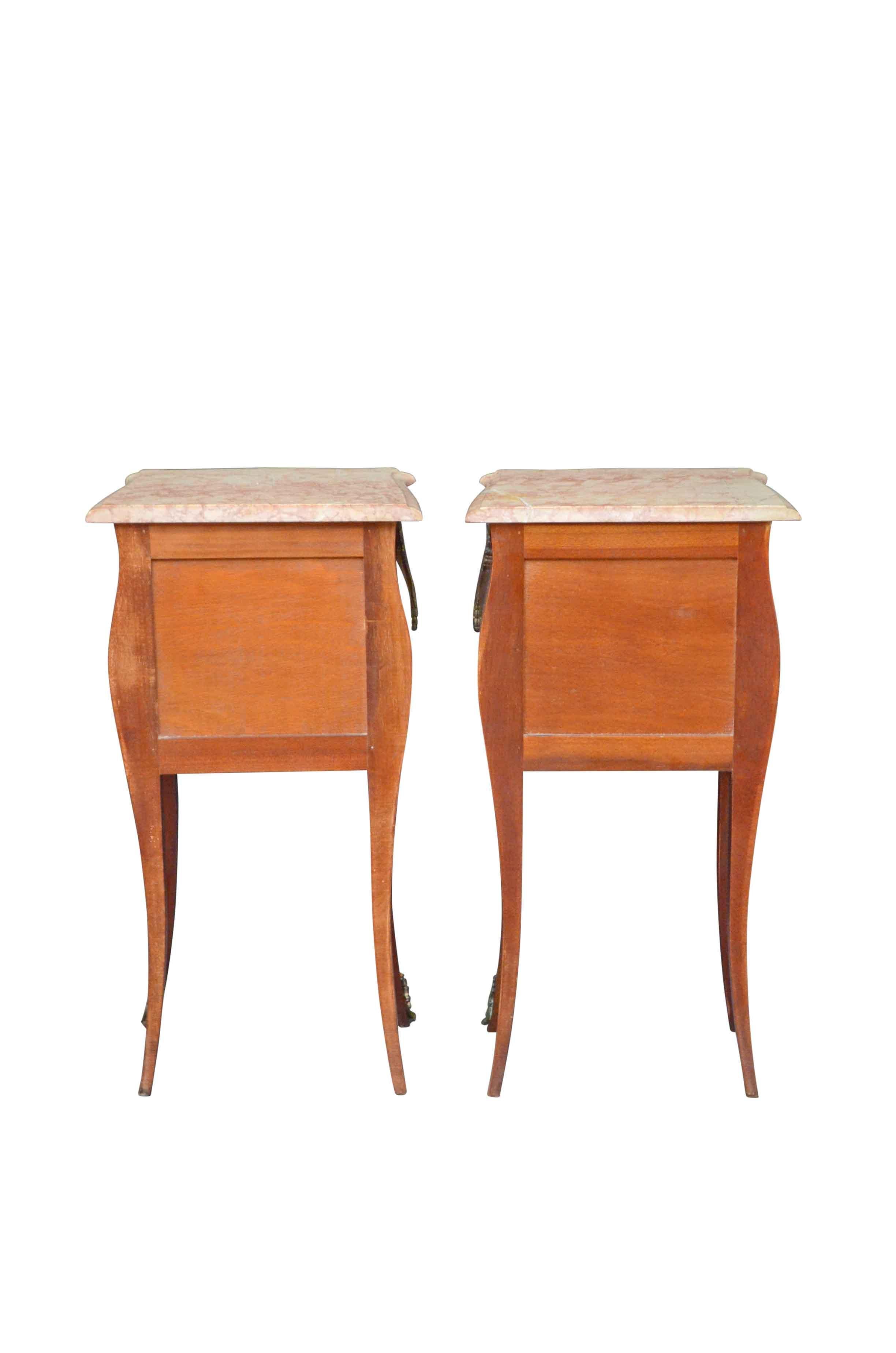 Pair of French Bedside Cabinets 7