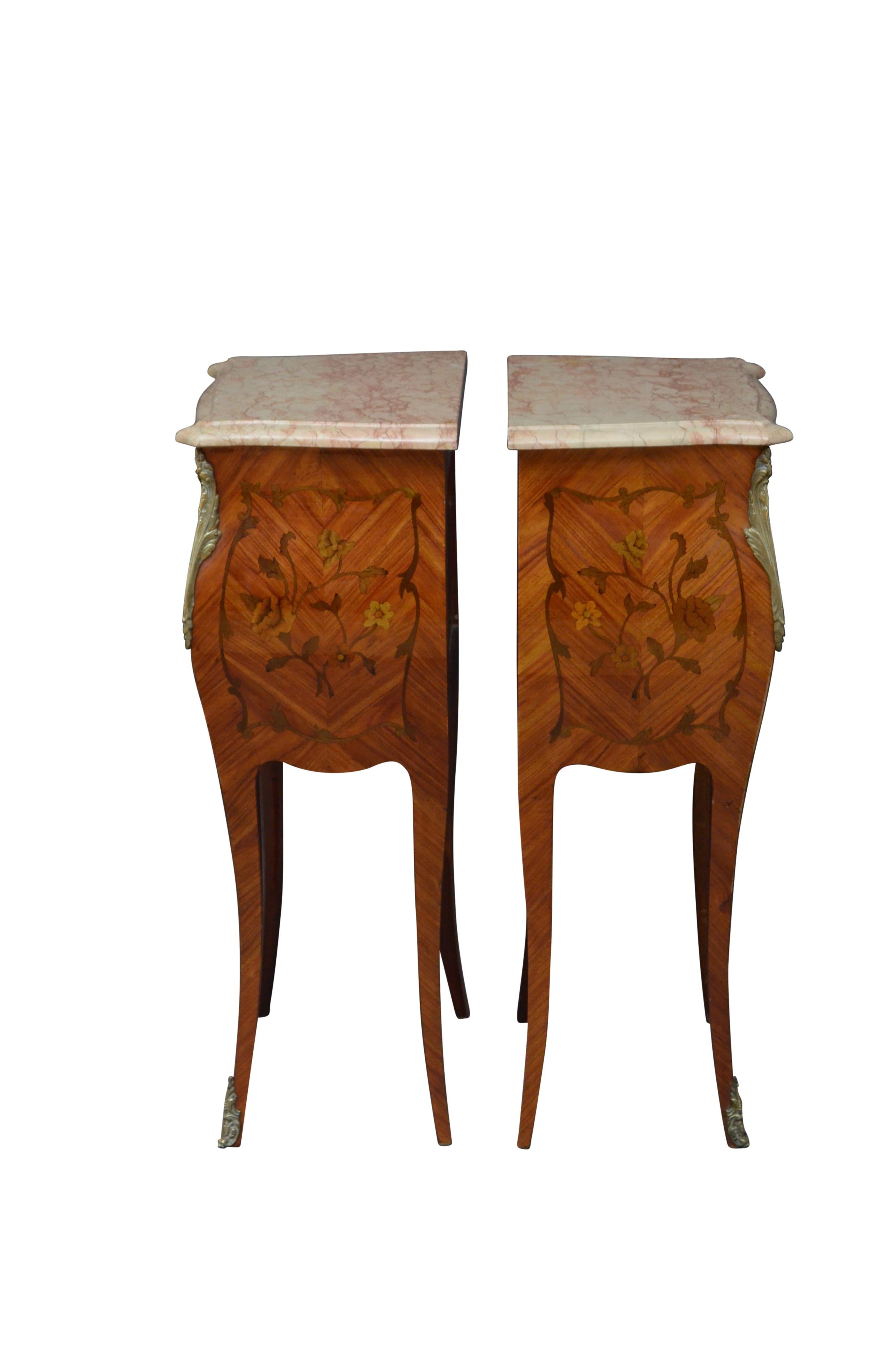 Pair of French Bedside Cabinets 8