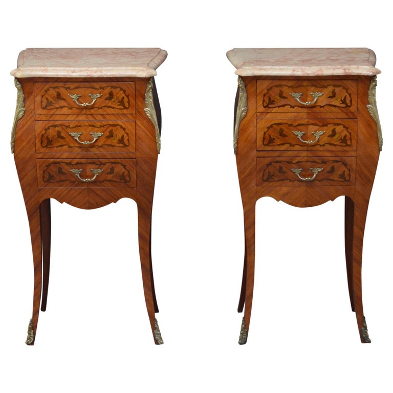 Pair of French Bedside Cabinets For Sale