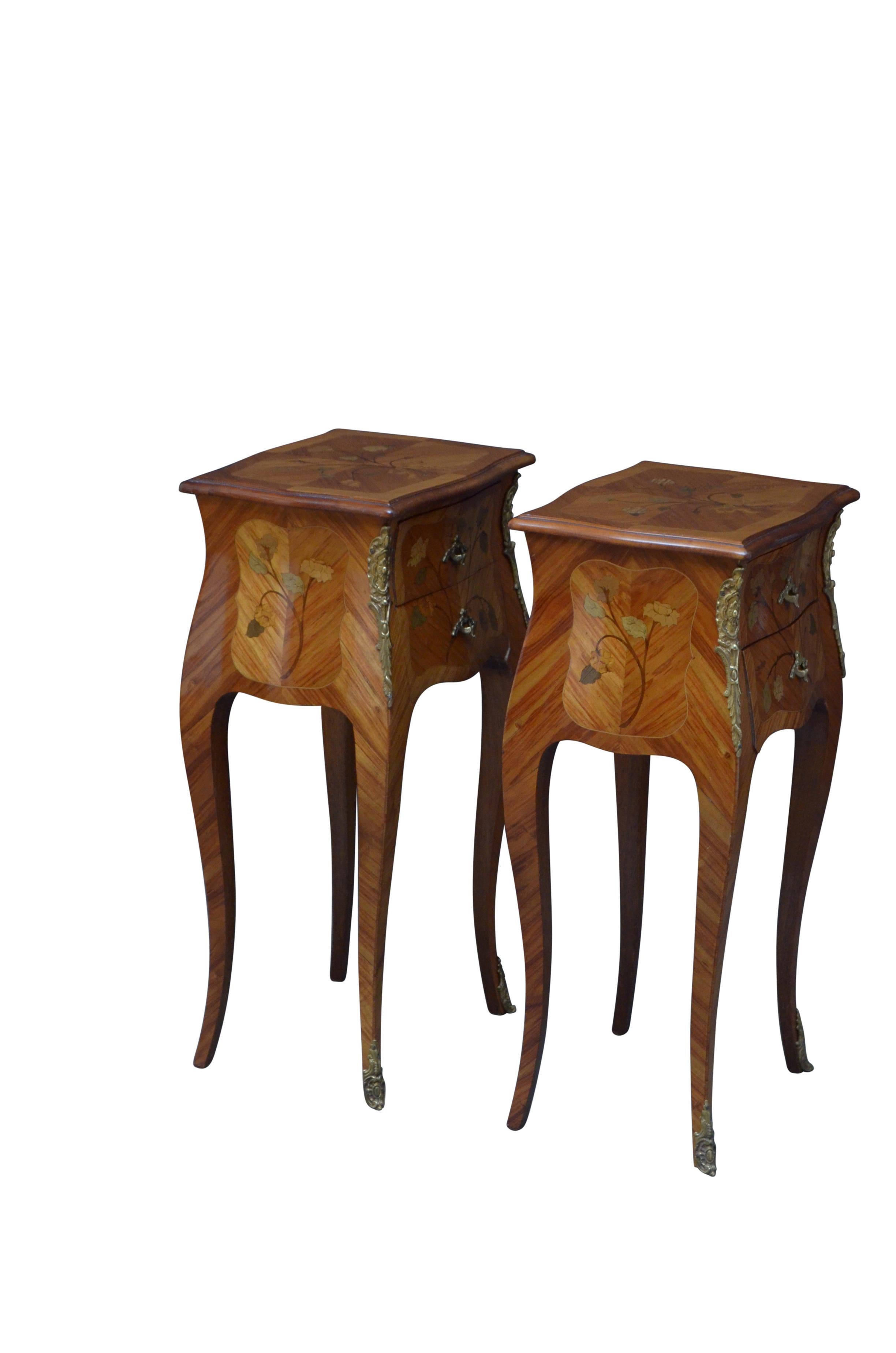 Pair of French Bedside Cabinets in Kingwood For Sale 6