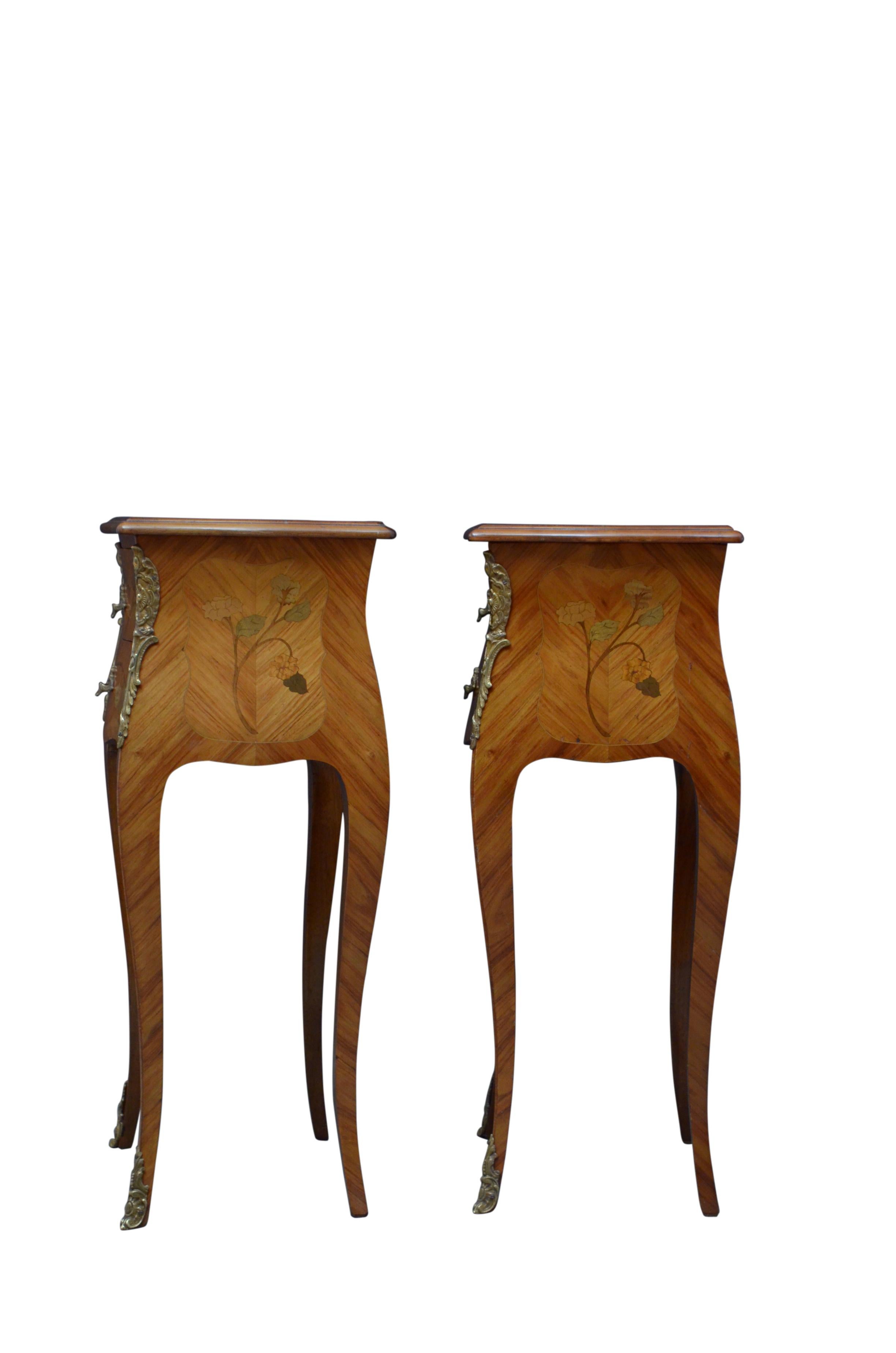 Pair of French Bedside Cabinets in Kingwood For Sale 7