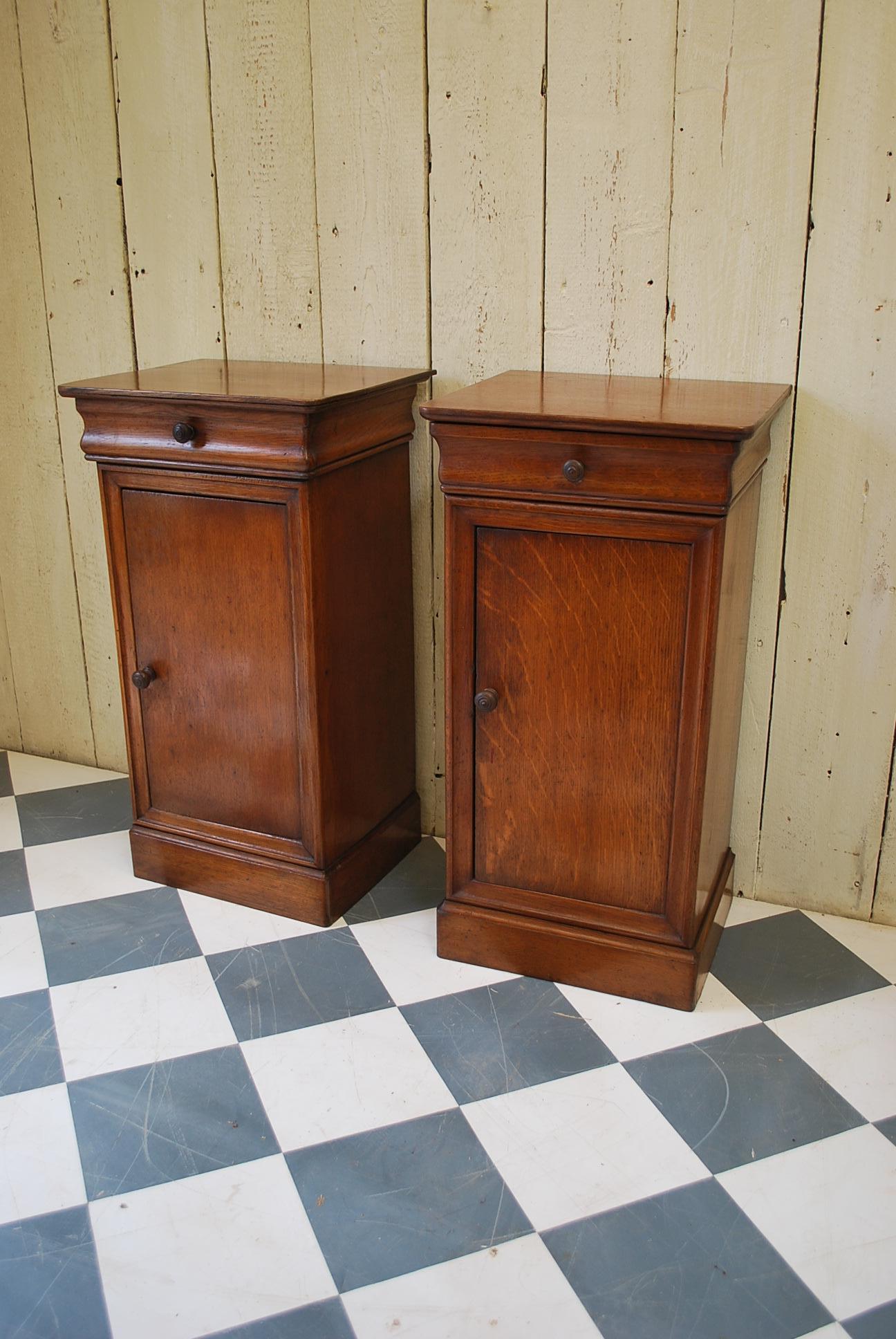 Louis Philippe Pair of French Bedside Cabinets or Nightstands