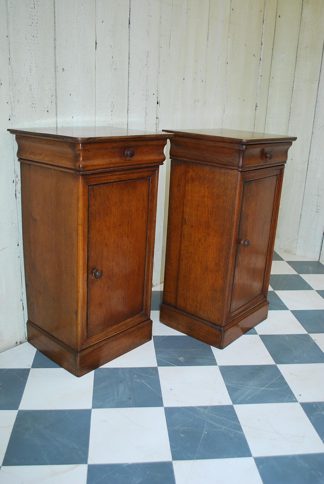 Mid-19th Century Pair of French Bedside Cabinets or Nightstands