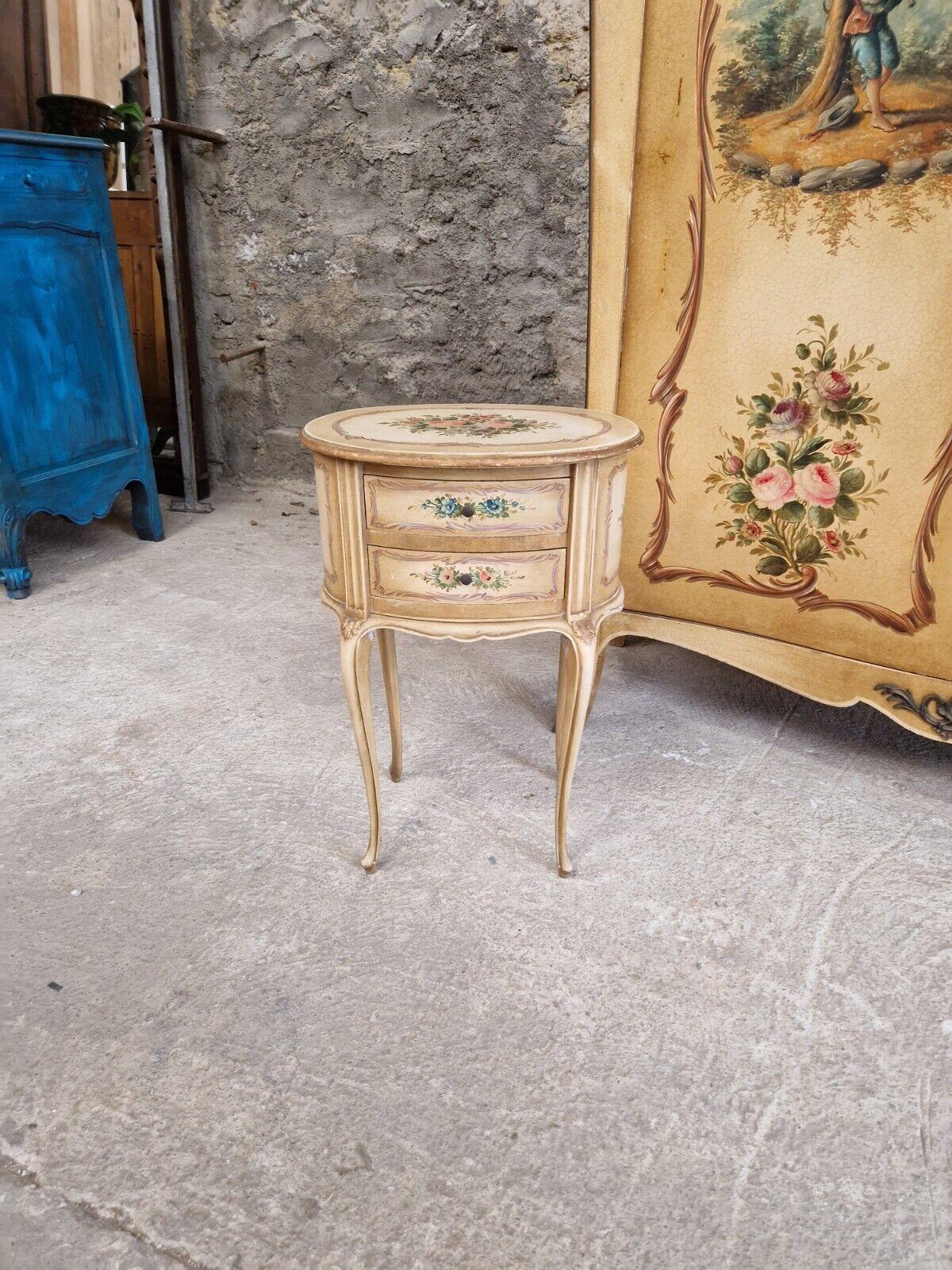 
This beautiful pair of French bedside cabinets exudes elegance and charm with its hand-painted finish and Louis XV style. Crafted from quality wood, it features two small drawers with antique style handles made from bronze.


These cabinets are an
