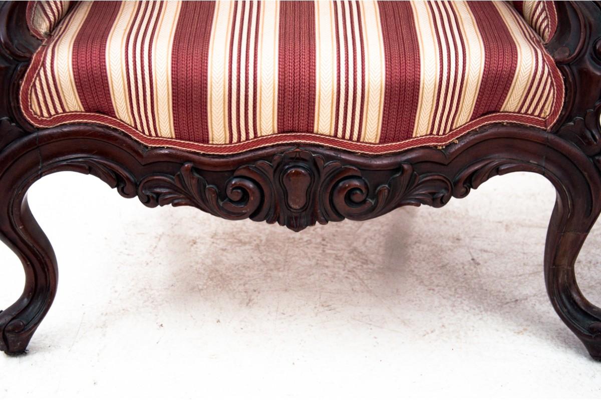 Mahogany Pair of French Bergere Armchairs, circa 1900s For Sale