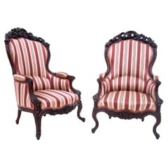 Pair of French Bergere Armchairs, circa 1900s