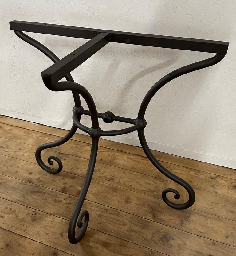 Pair of French Bistro Style Demi Lune Metal Dining Table base, Base ...