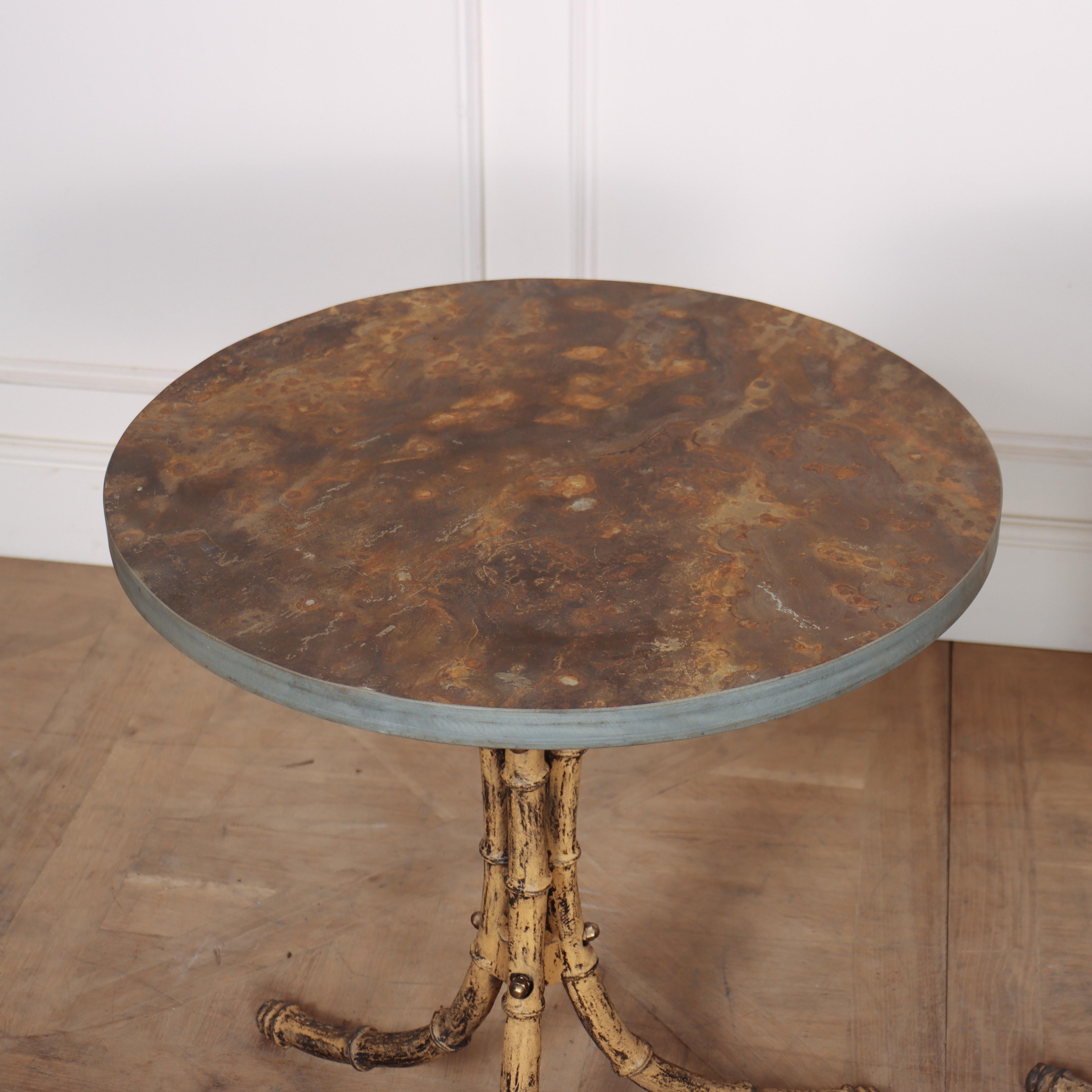 Stone Pair of French Bistro Tables For Sale