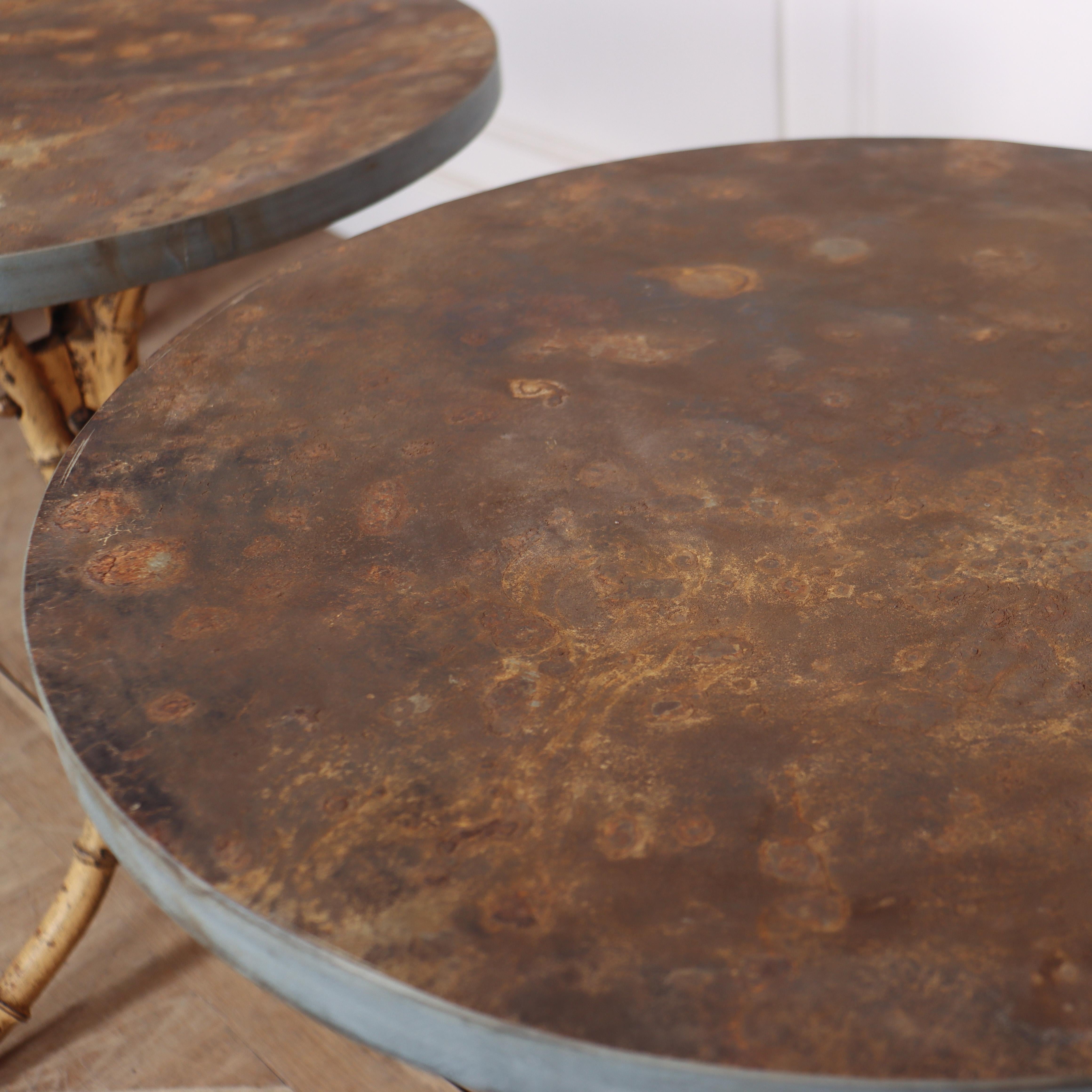 Pair of French Bistro Tables For Sale 2
