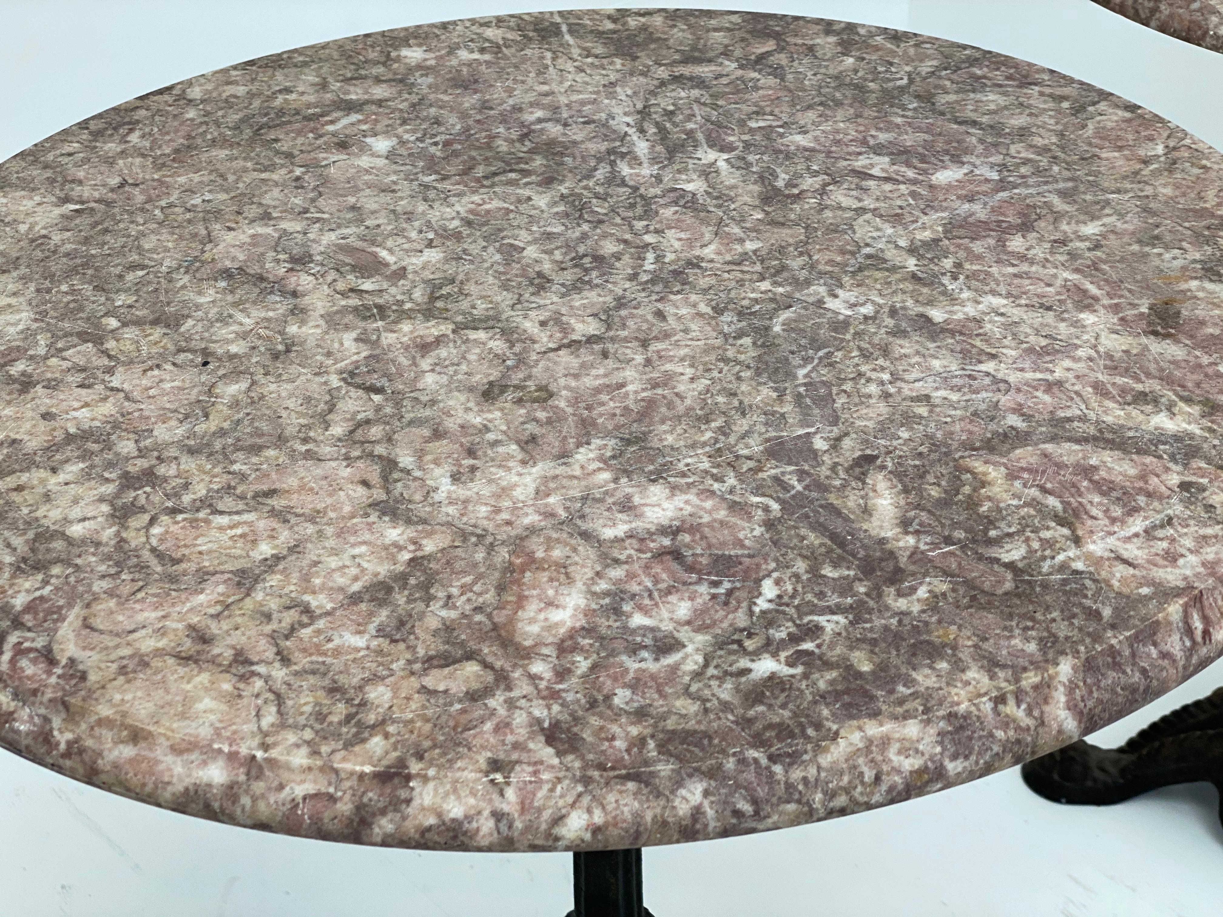 marble bistro table