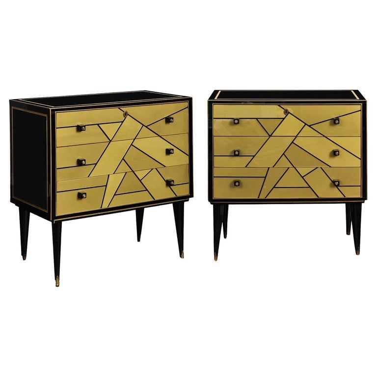 Pair of French Art Deco Style Chest of Drawers  For Sale