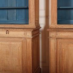 Pair of French Bleached Oak Bookcases