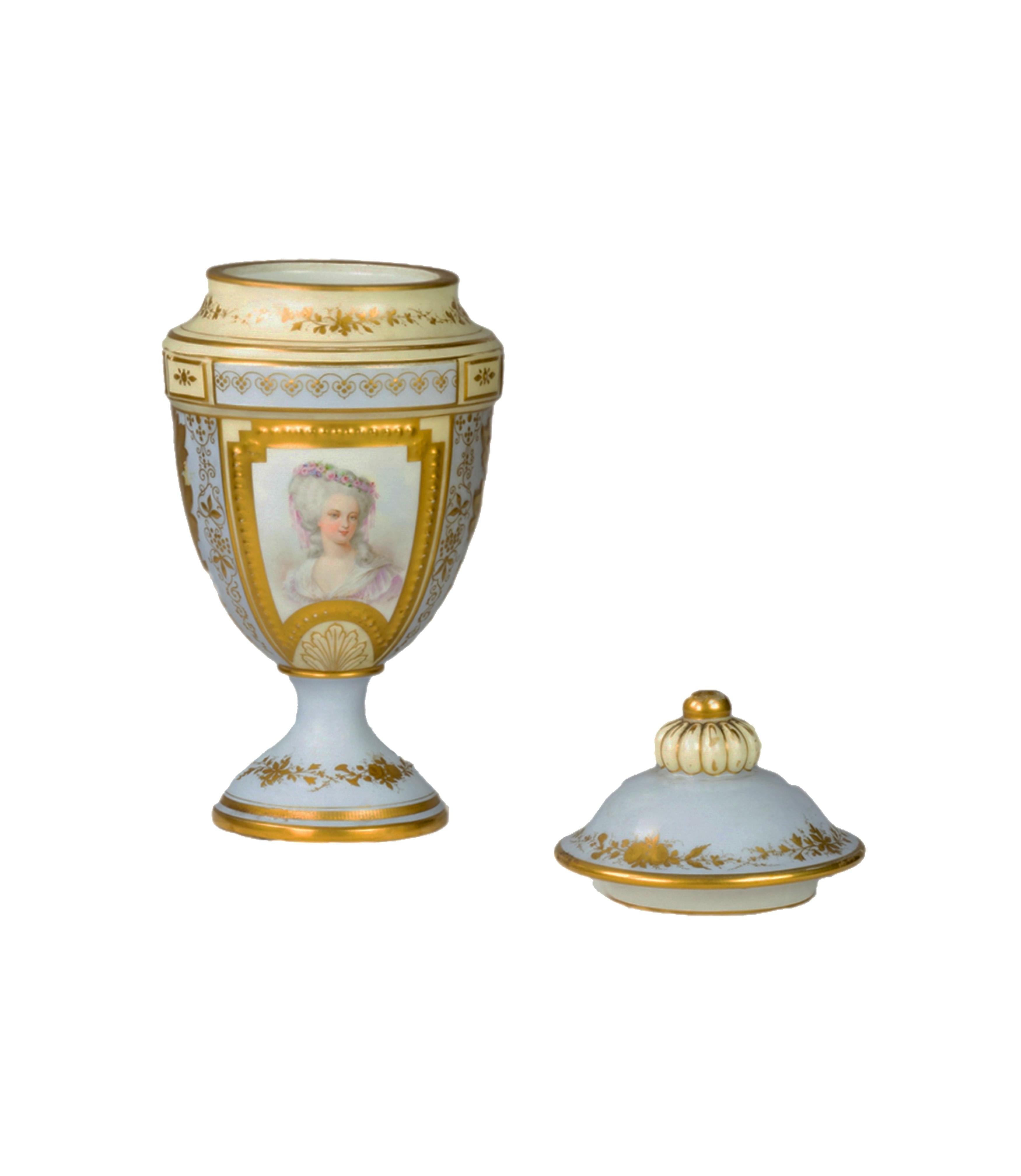 Coppia di anfore francesi blu di Sèvres di Château des Tuileries, XIX secolo in vendita 7