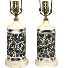 Pair of French Blue Table Lamps
