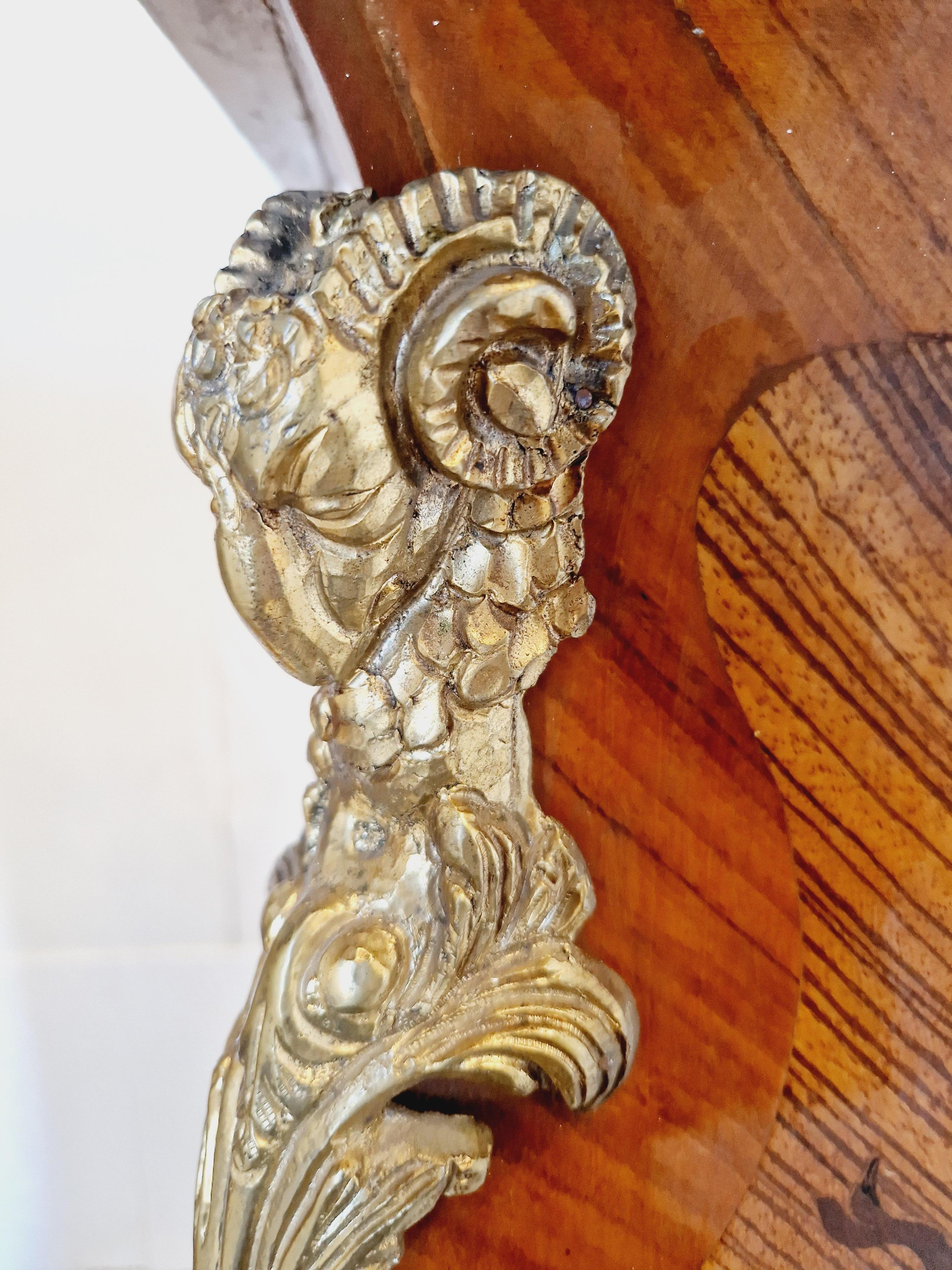 Pair of French Bombe Rococo Pedestals 8