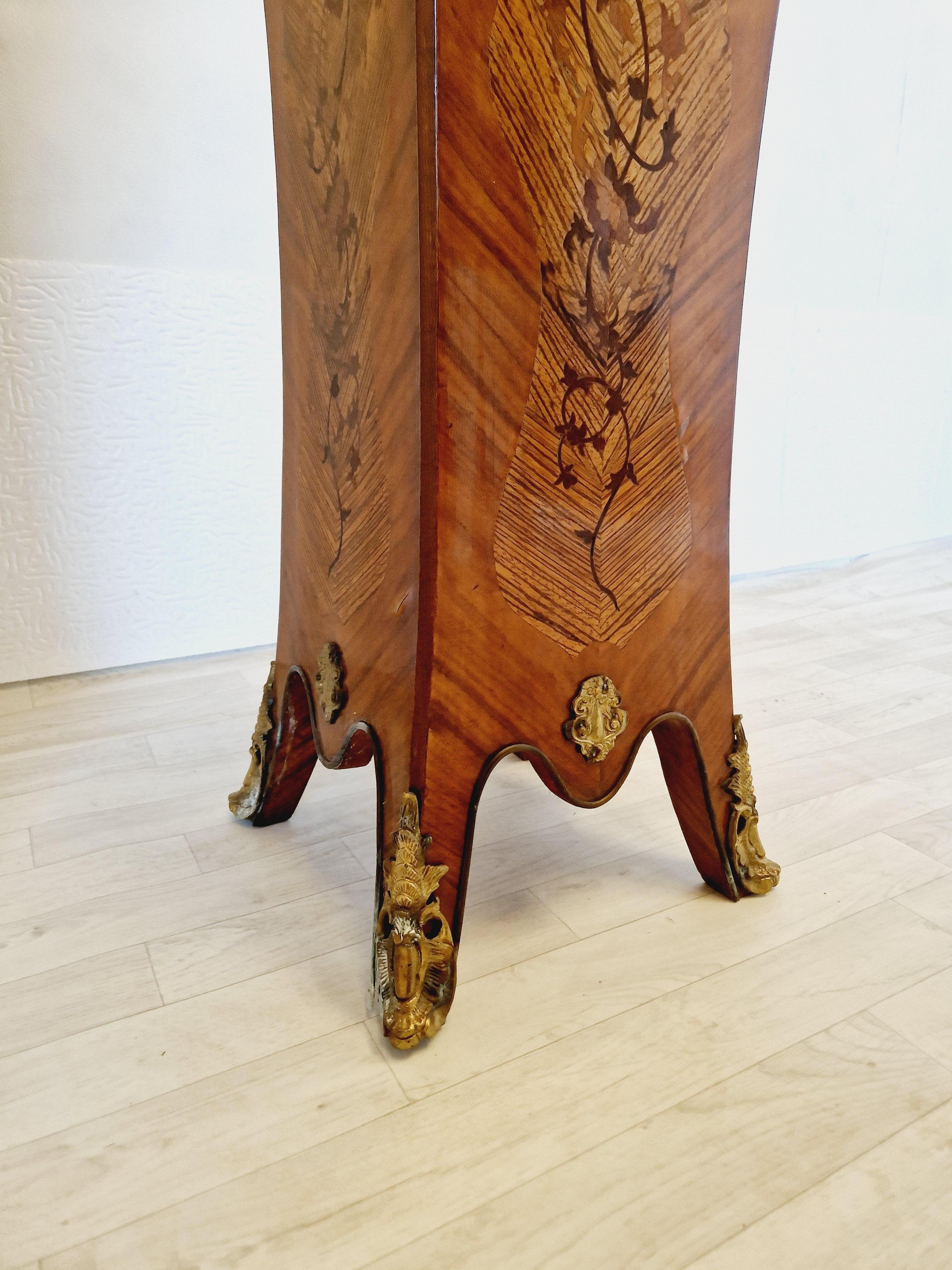 Pair of French Bombe Rococo Pedestals 2