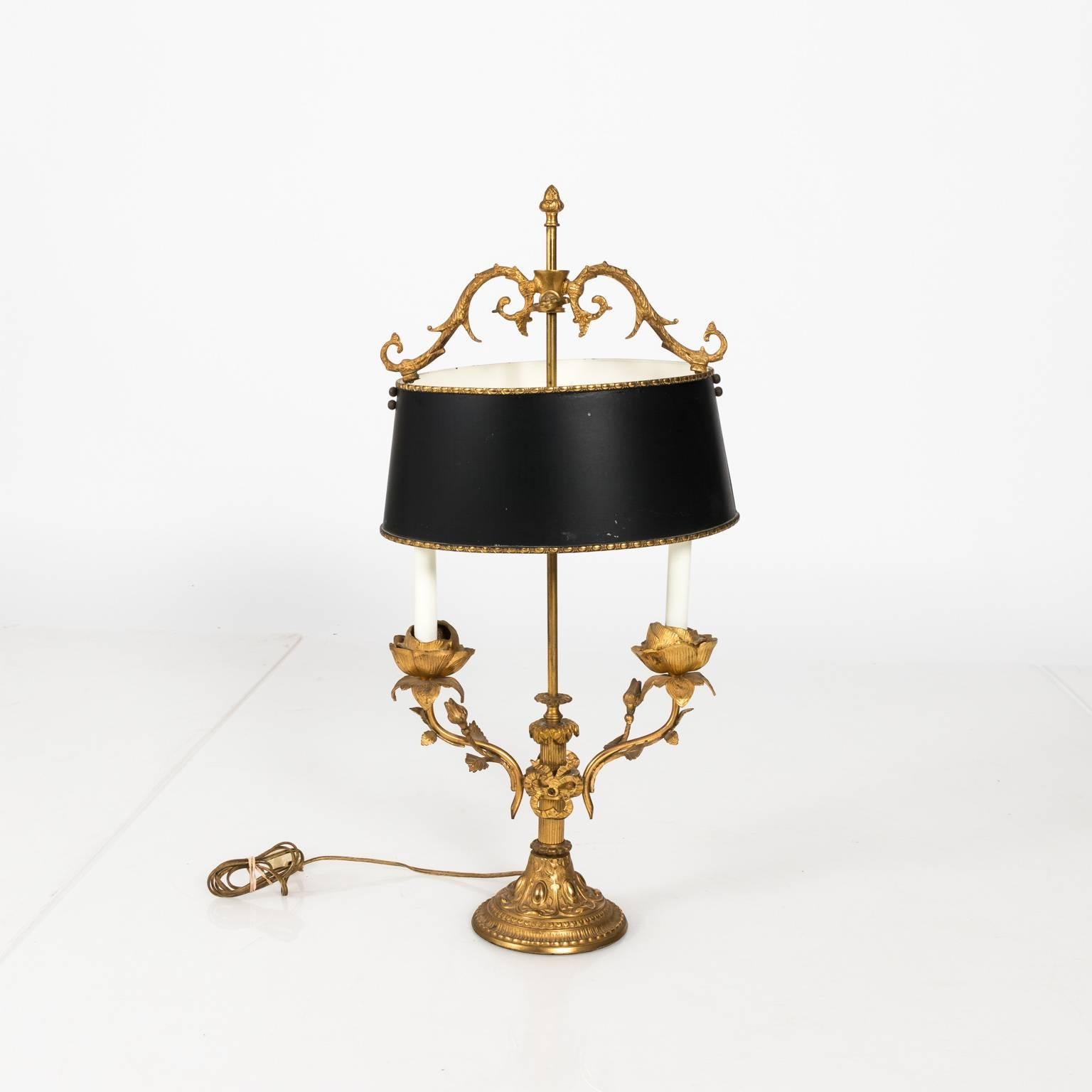 Polished Pair of French Bouillotte Lamps