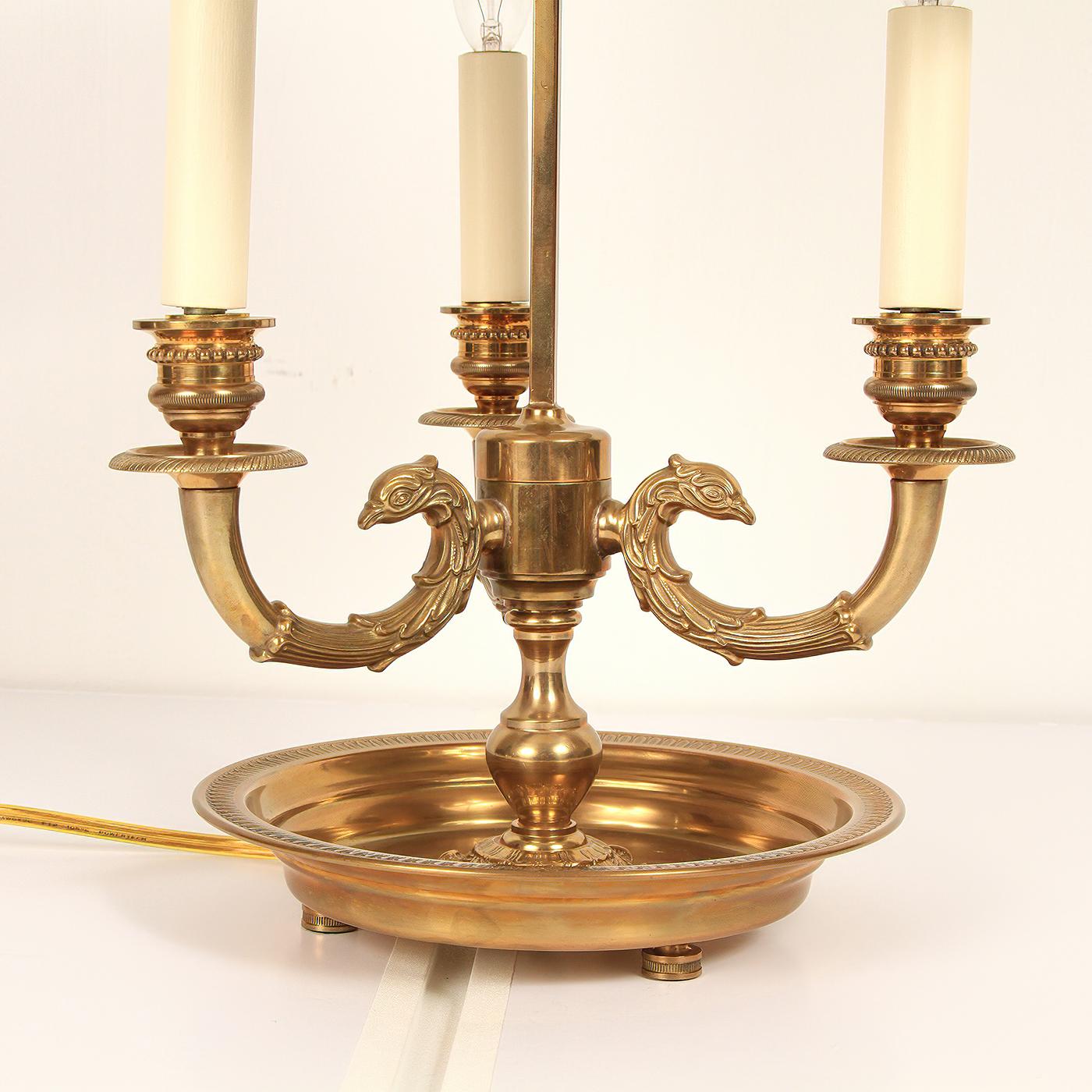 Pair of French Bouillotte Lamps In Excellent Condition In Westwood, NJ