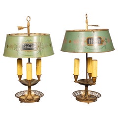 Pair Of French Bouillotte Lamps