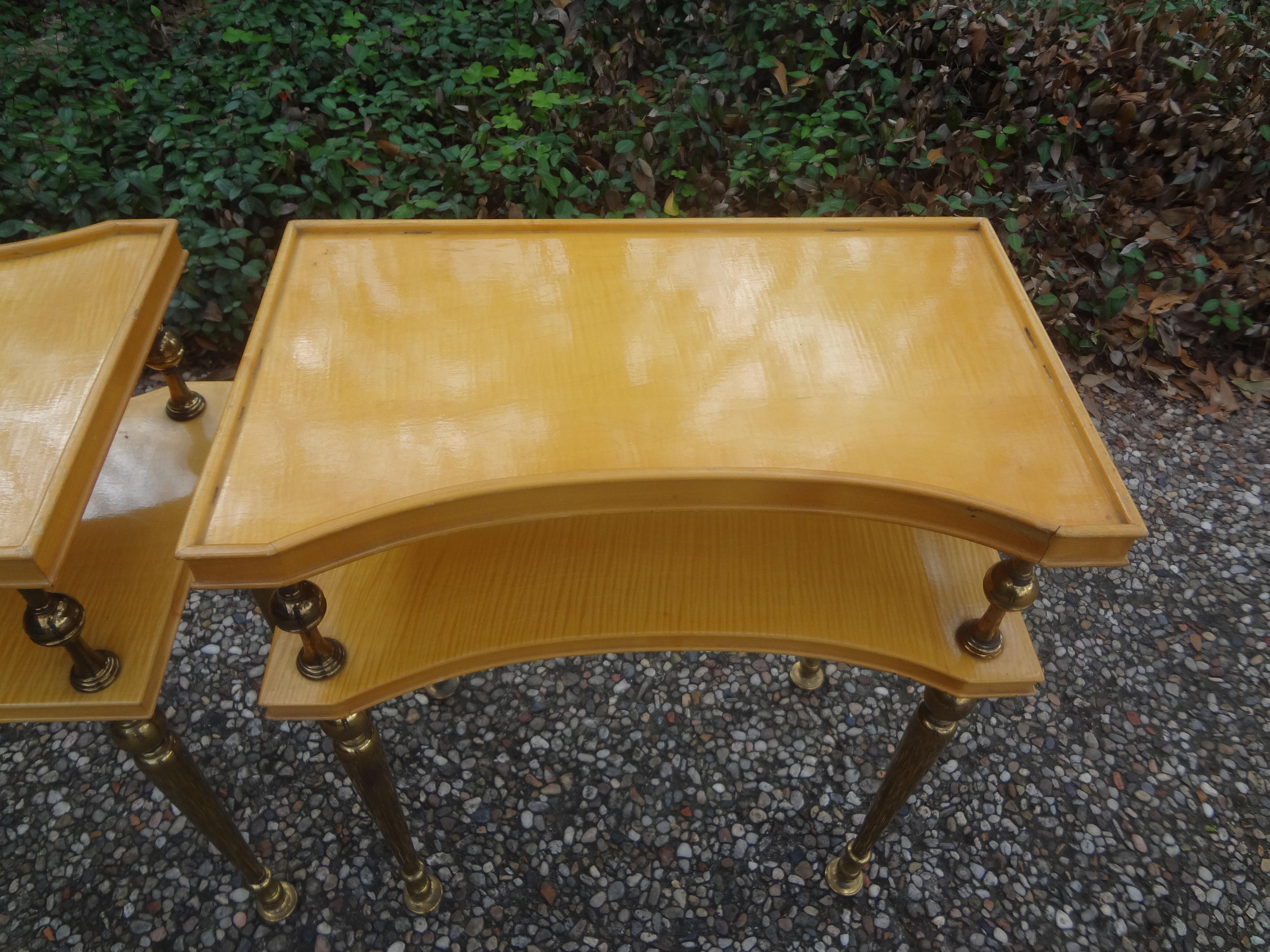 Pair of French Tables Inspired by Jacques Adnet For Sale 6