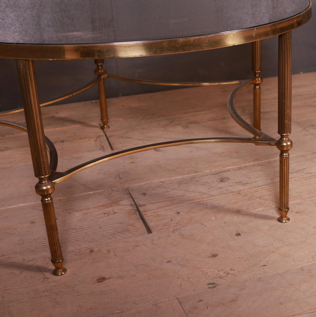 Pair of French Brass and Glass Tables 1