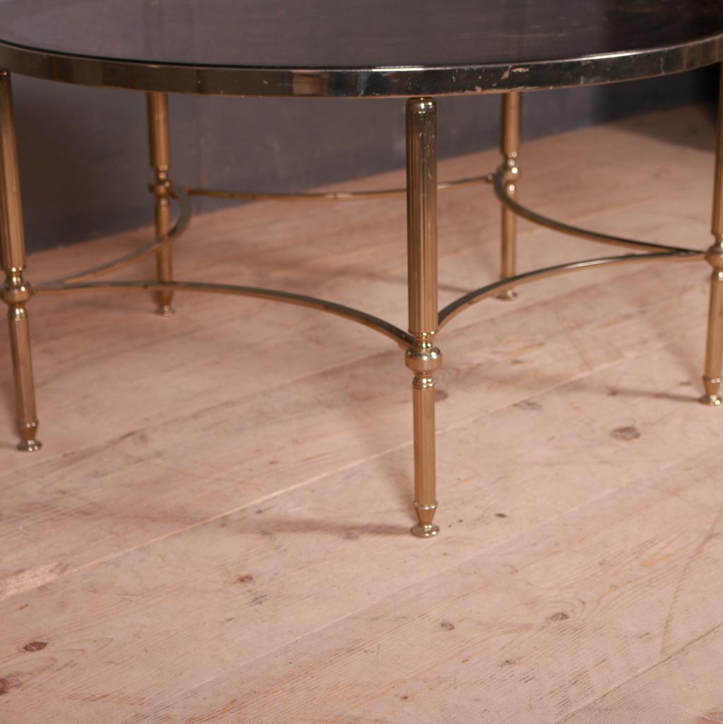 Pair of French Brass and Glass Tables 2