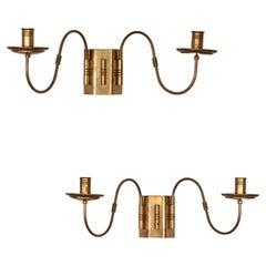 Pair of French Brass Candle Sconces