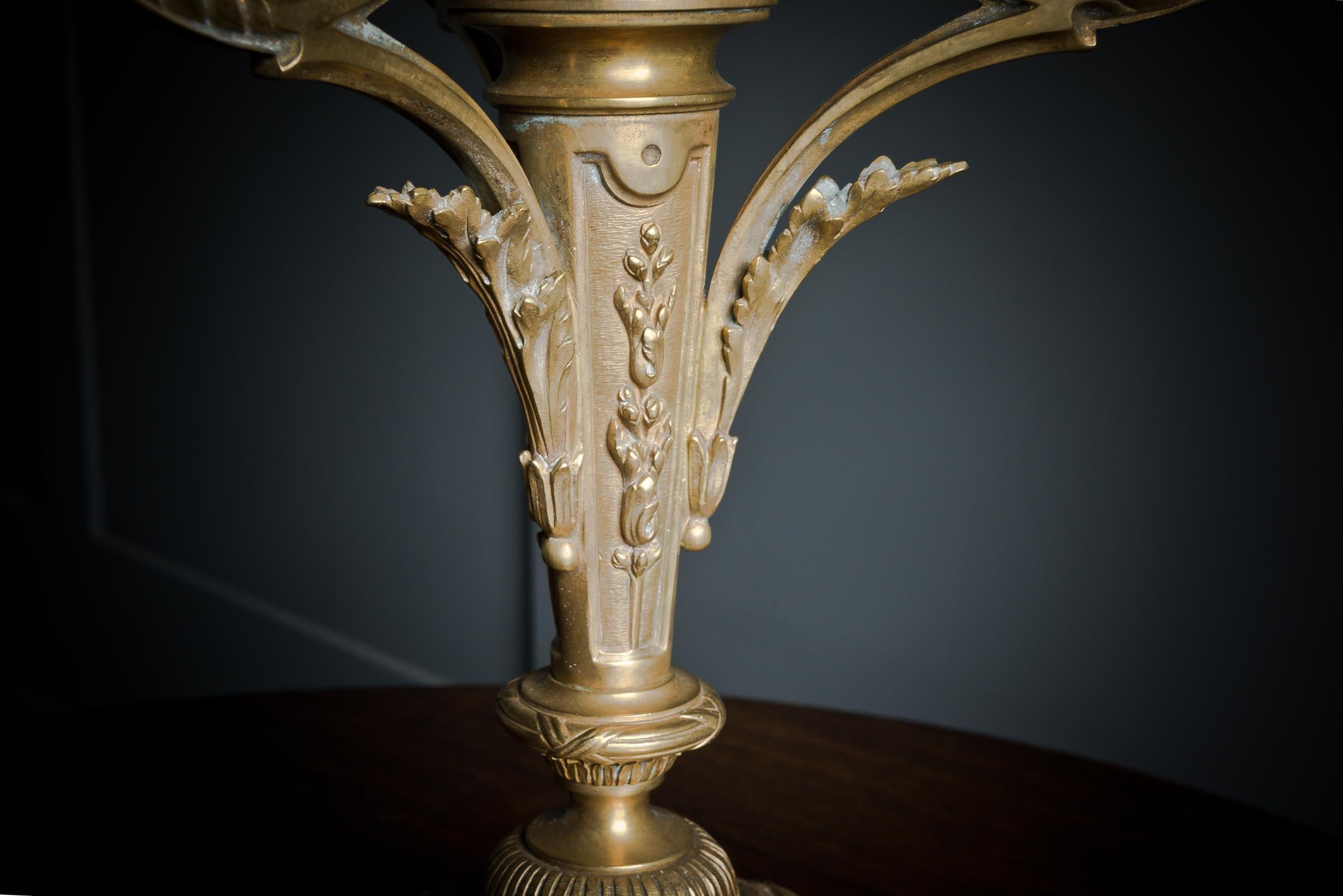 Pair of French Brass Candle Sticks For Sale 1