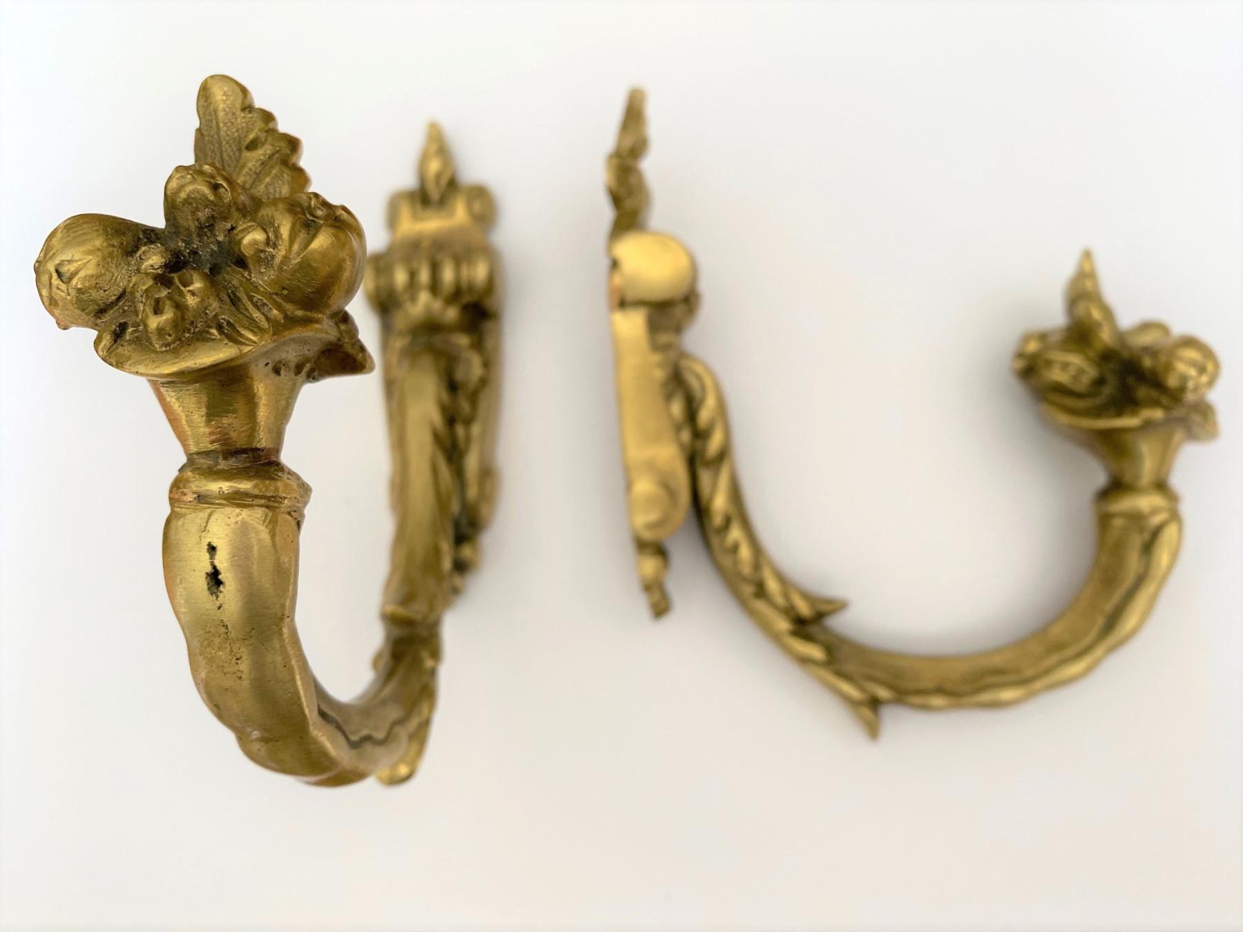 curtain holdbacks brass