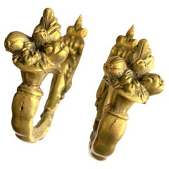 Pair of French Brass Curtain Tie Backs