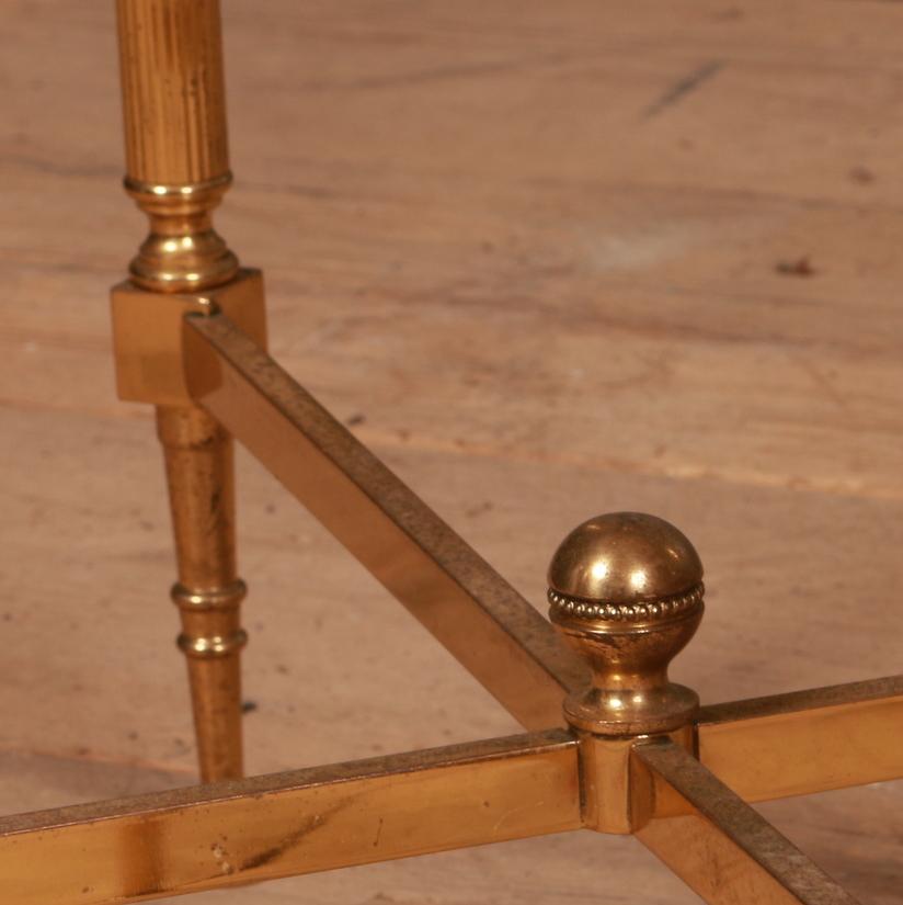 Pair of French Brass Lamp Tables (Messing)