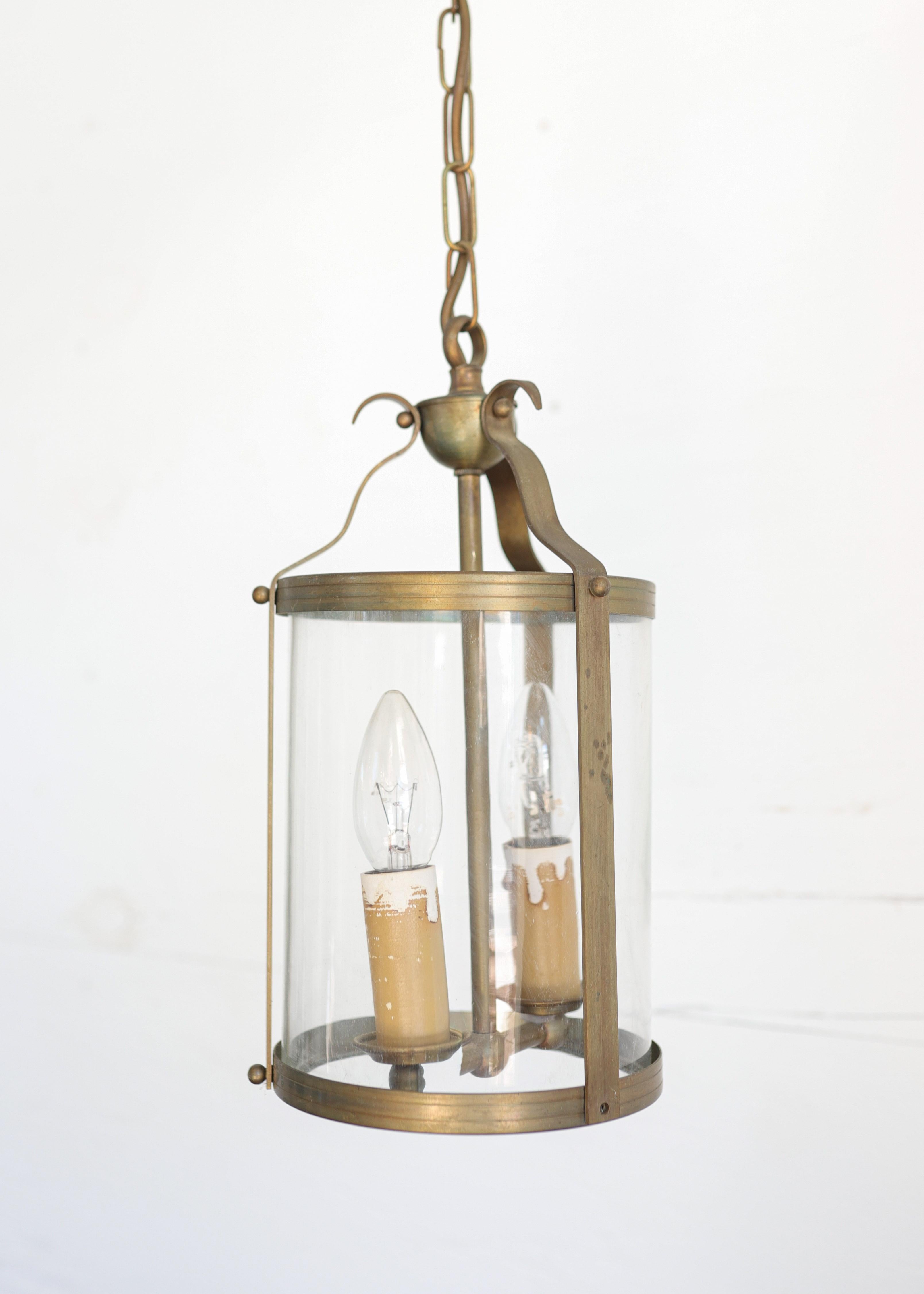 Paire de lanternes en laiton en vente 1