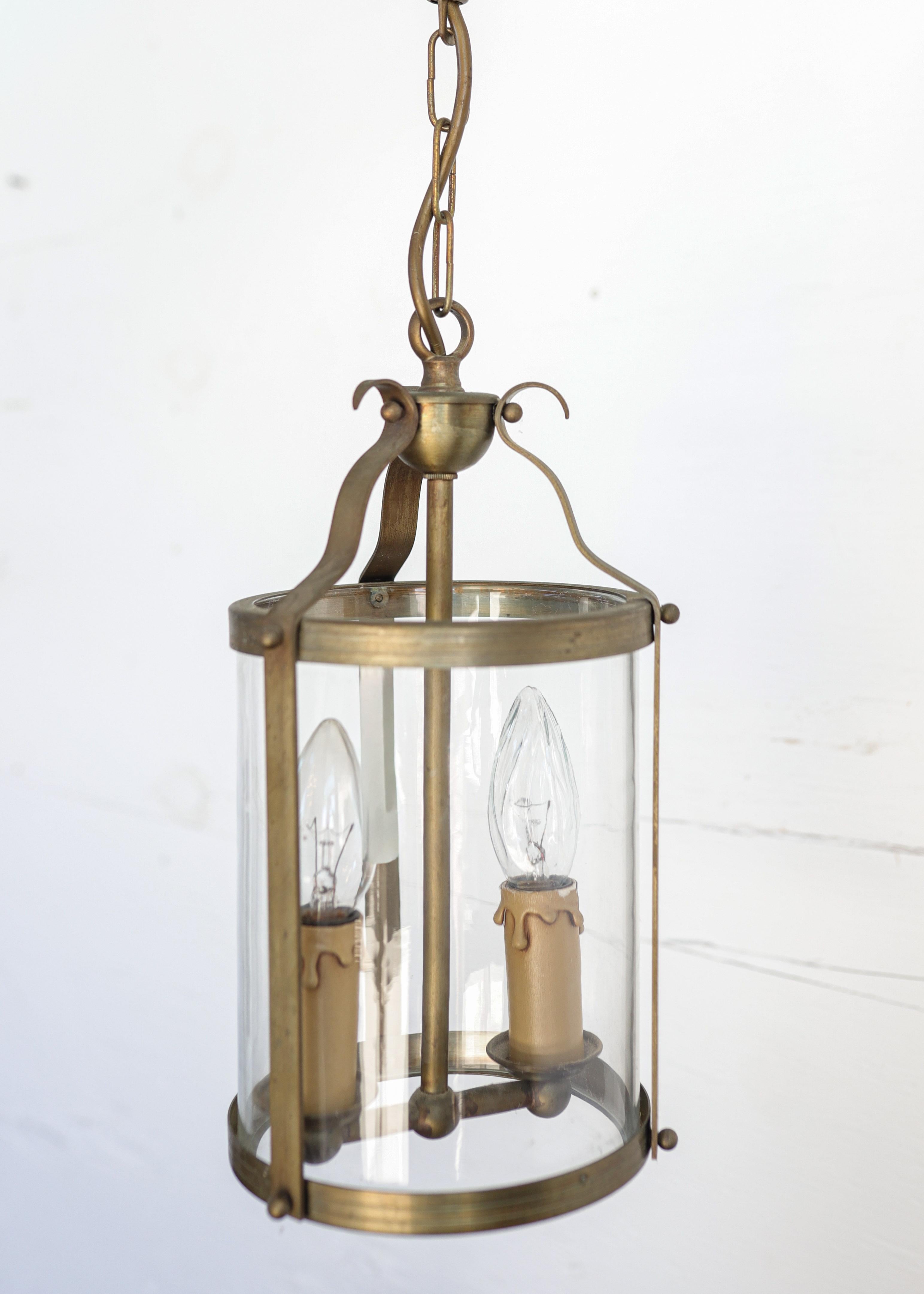 Paire de lanternes en laiton en vente 2