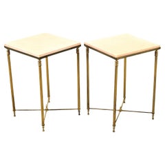 Vintage Pair of French Brass Occasional Tables